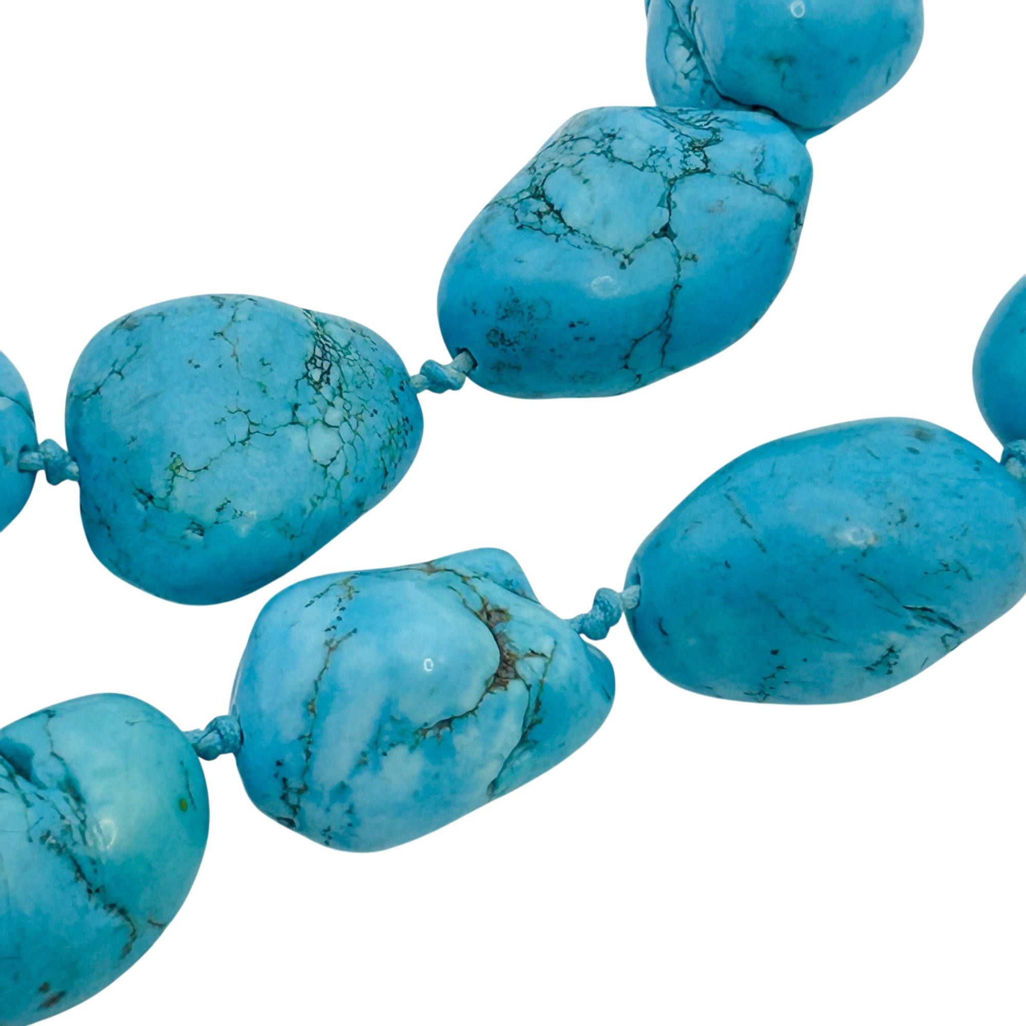 Sterling Chunky Turquoise Necklace