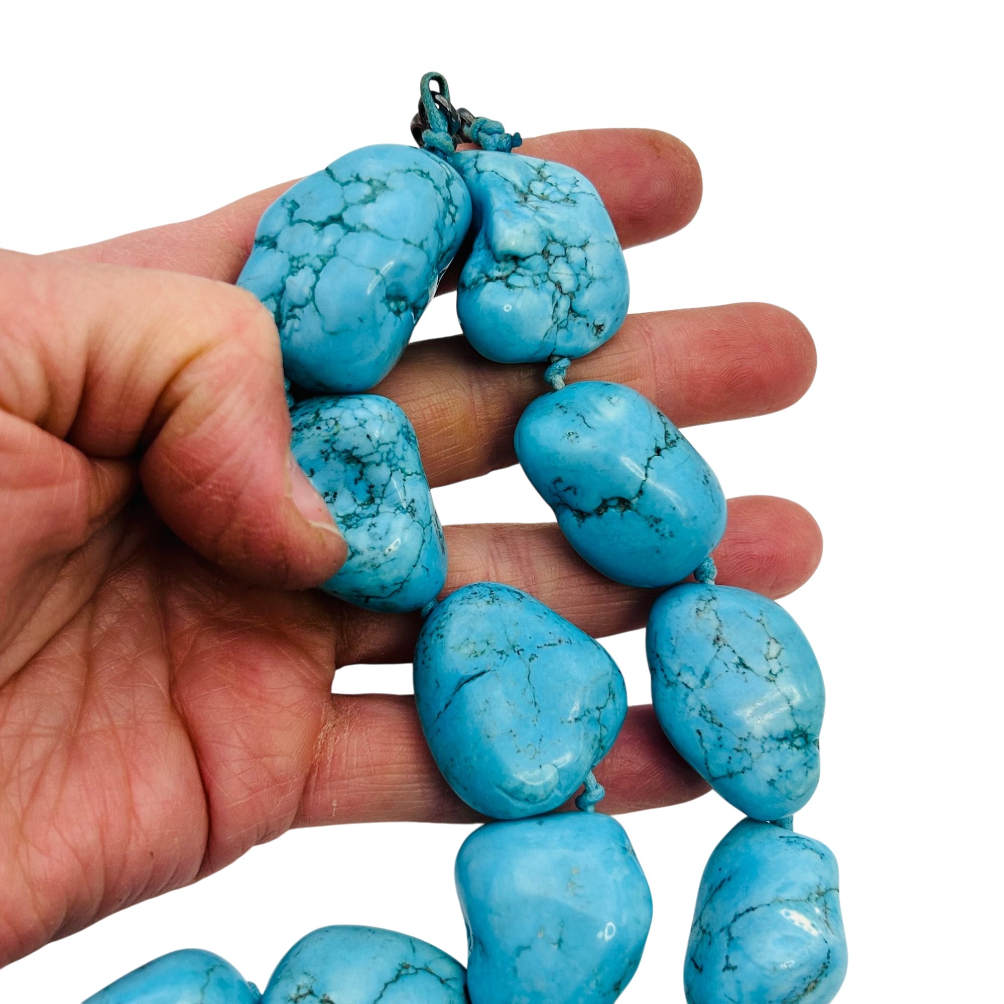 Sterling Chunky Turquoise Necklace