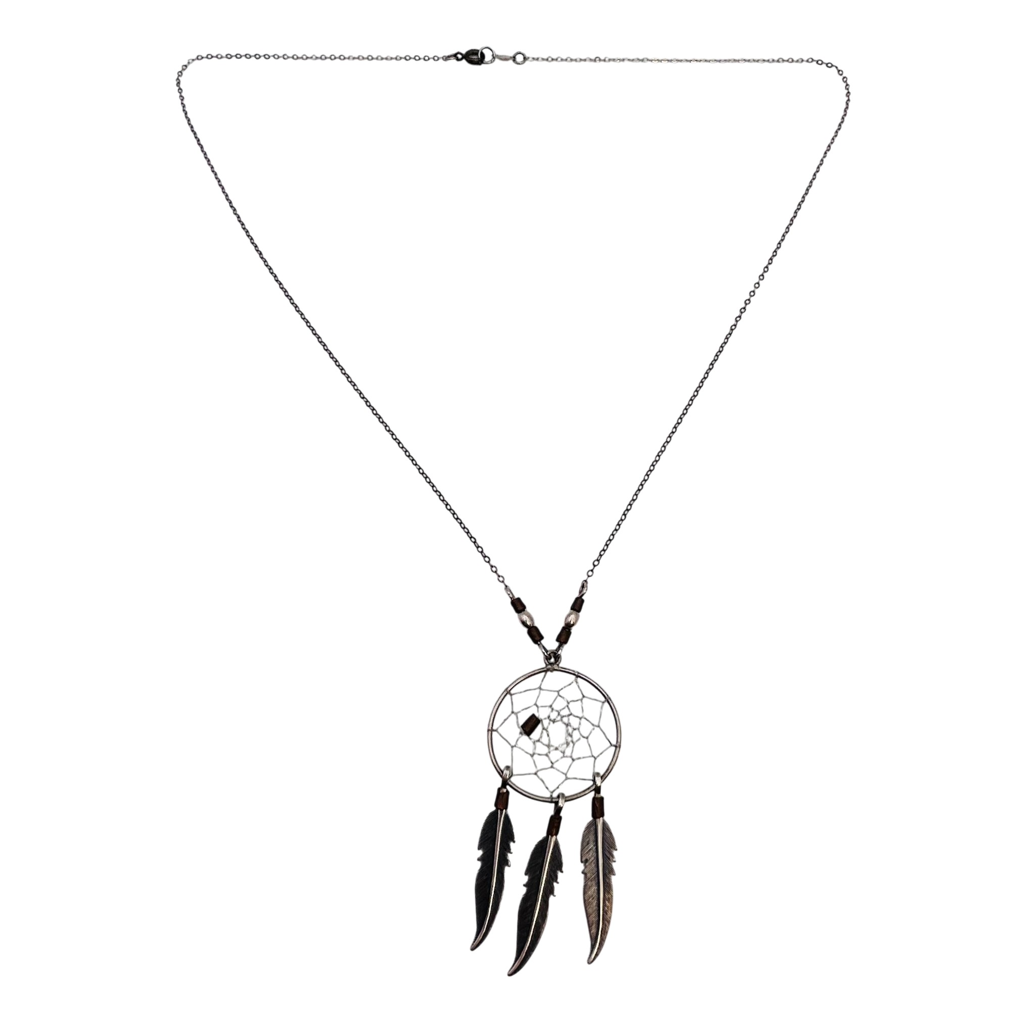 Southwest Sterling Dreamcatcher Necklace