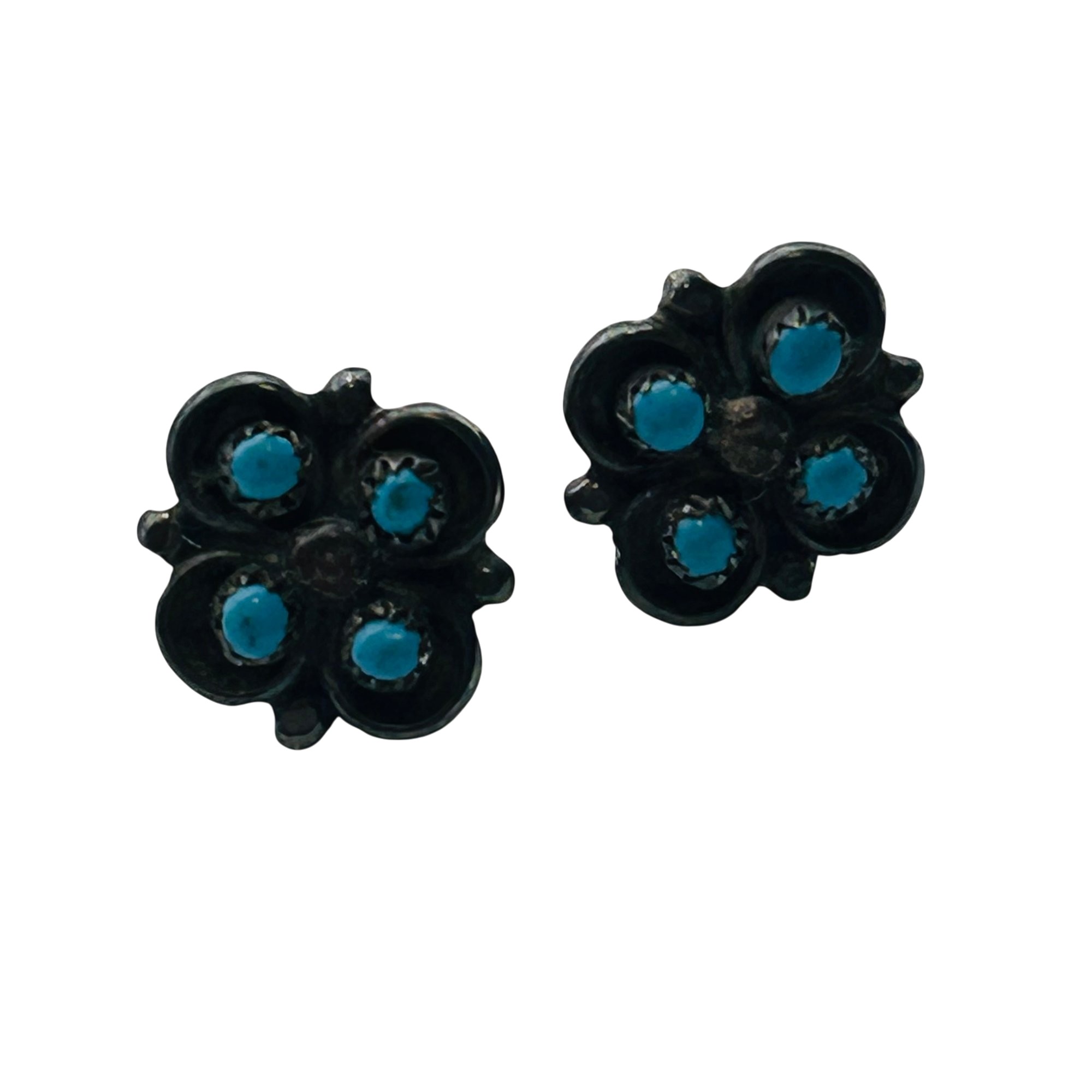 Zuni Sterling Turquoise Earrings