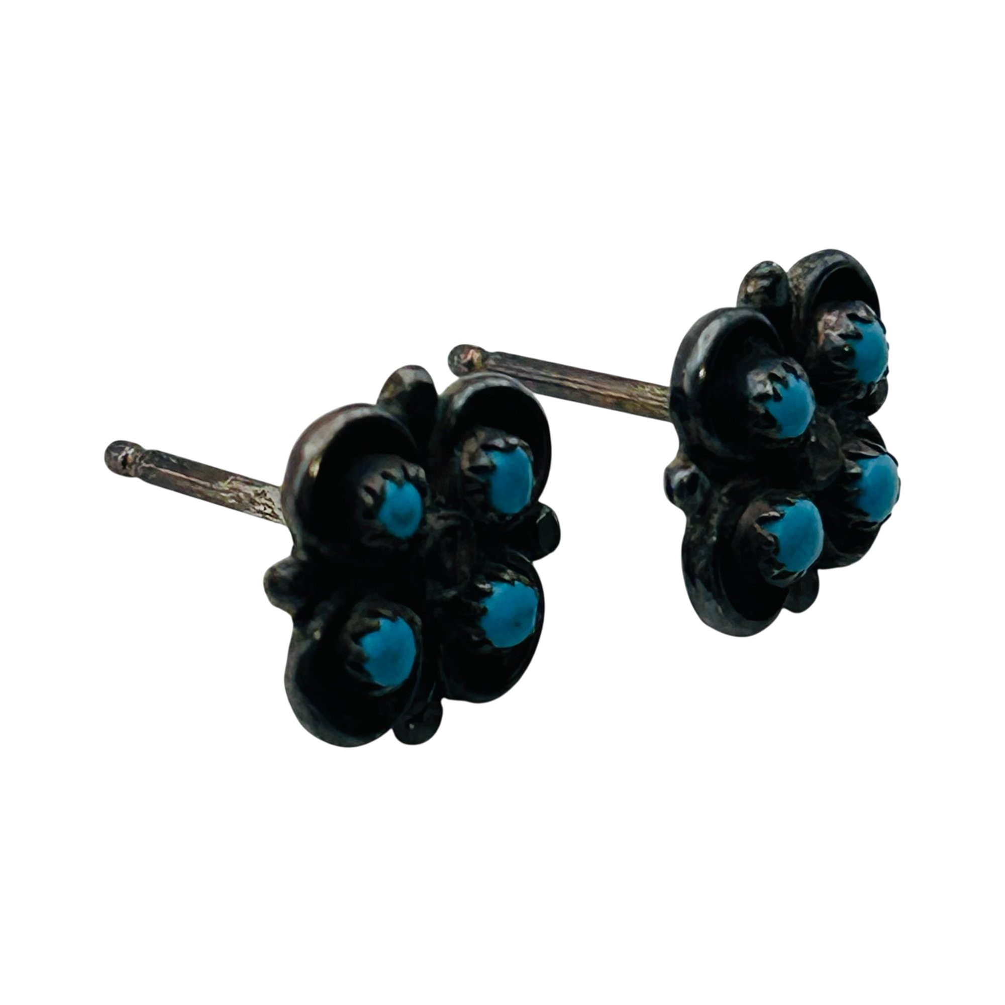 Zuni Sterling Turquoise Earrings