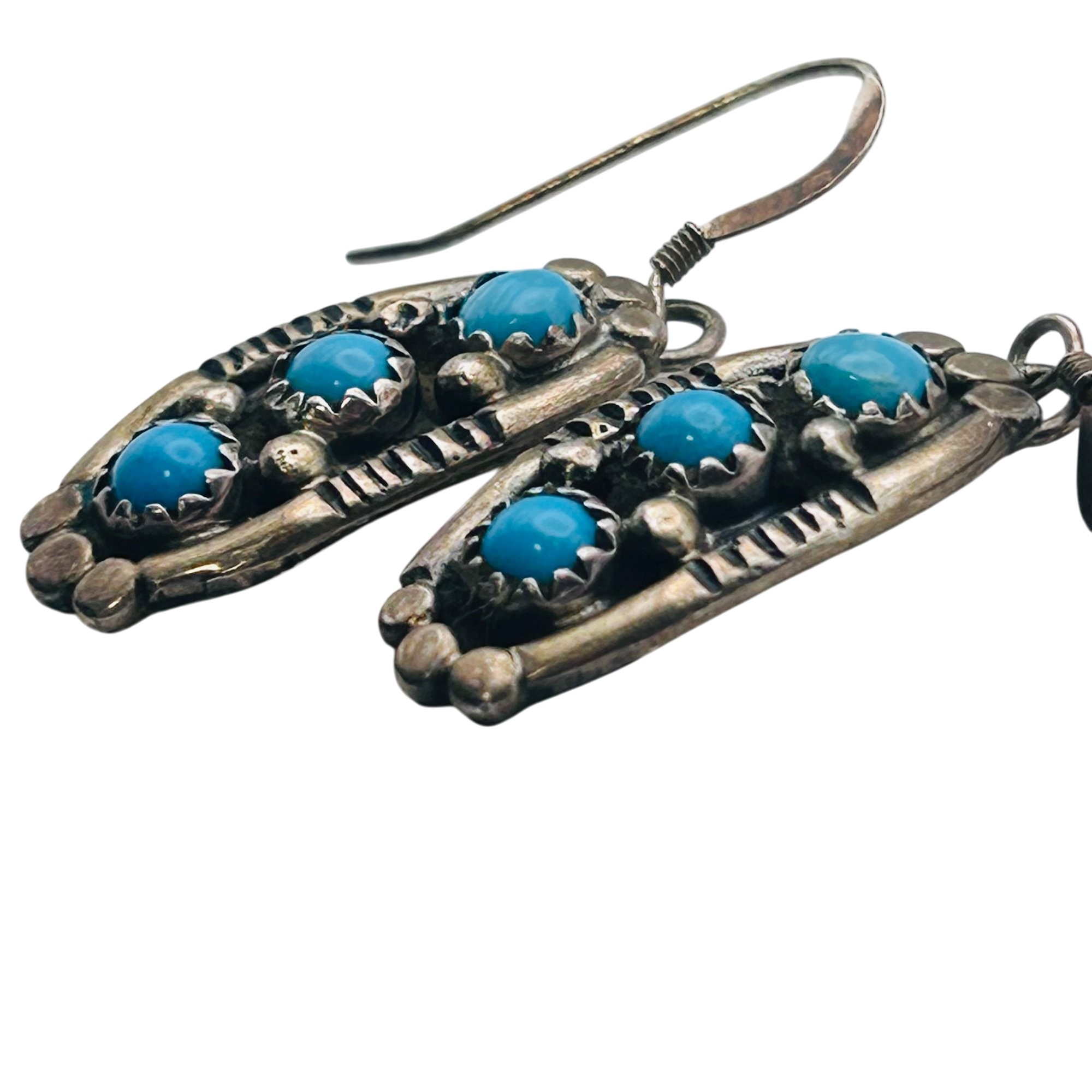 Running Bear Sterling Turquoise Earrings
