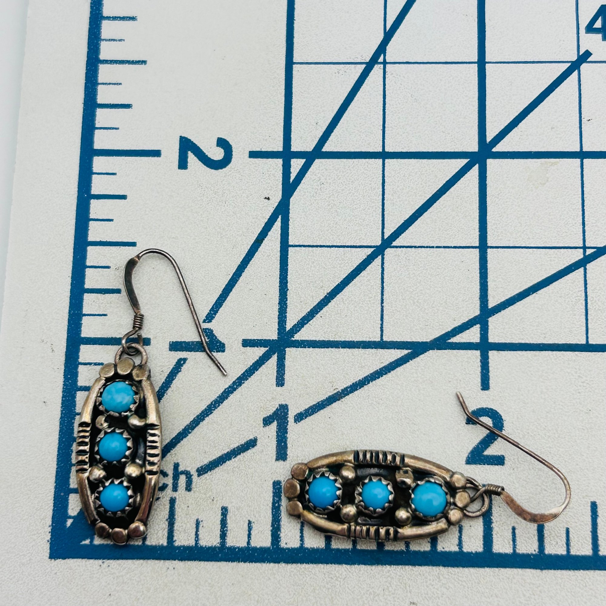 Running Bear Sterling Turquoise Earrings