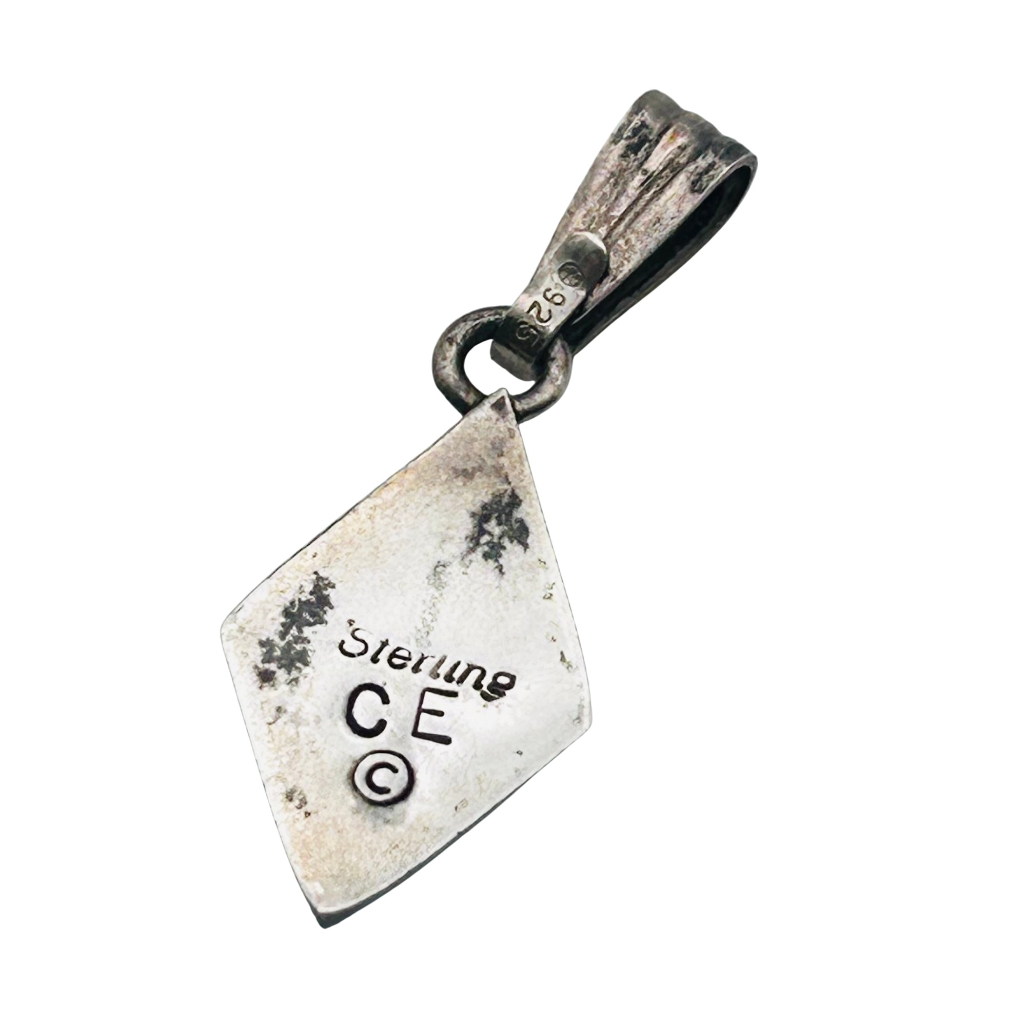 Connie Epaloose Zuni Sterling Opal Pendant