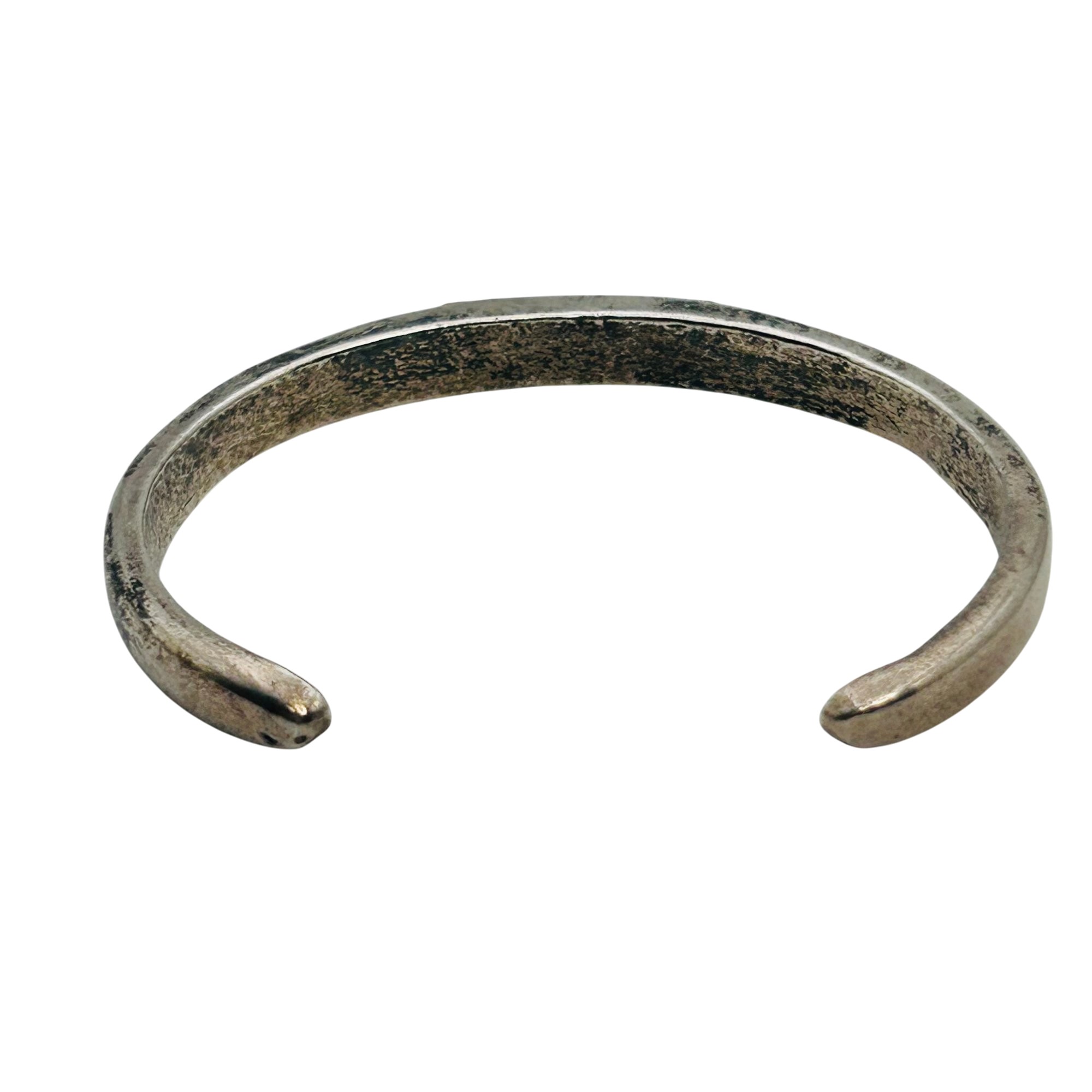 Native Sterling Inlay Coral Cuff Bracelet