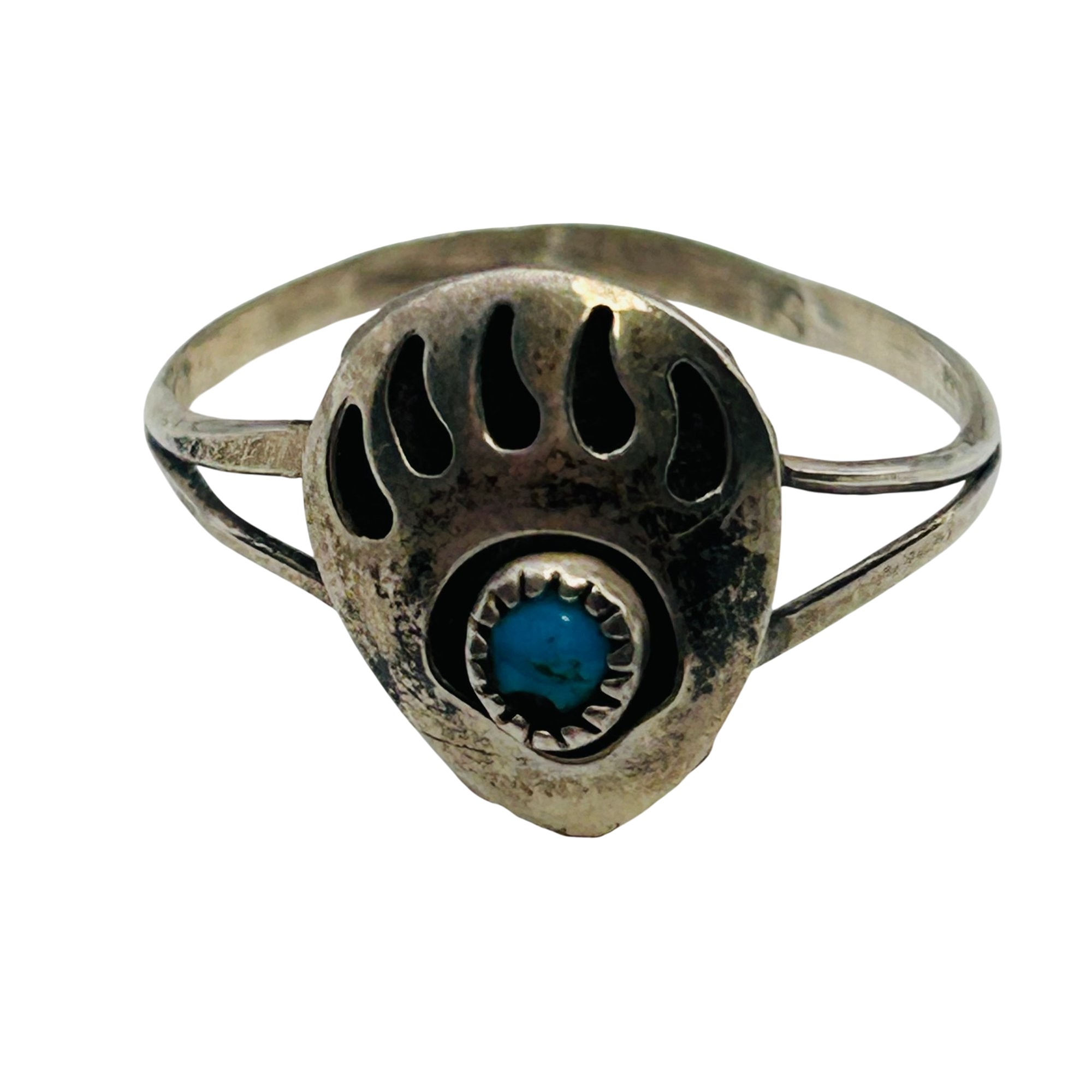 Sterling Bear Claw Ring Sz 7