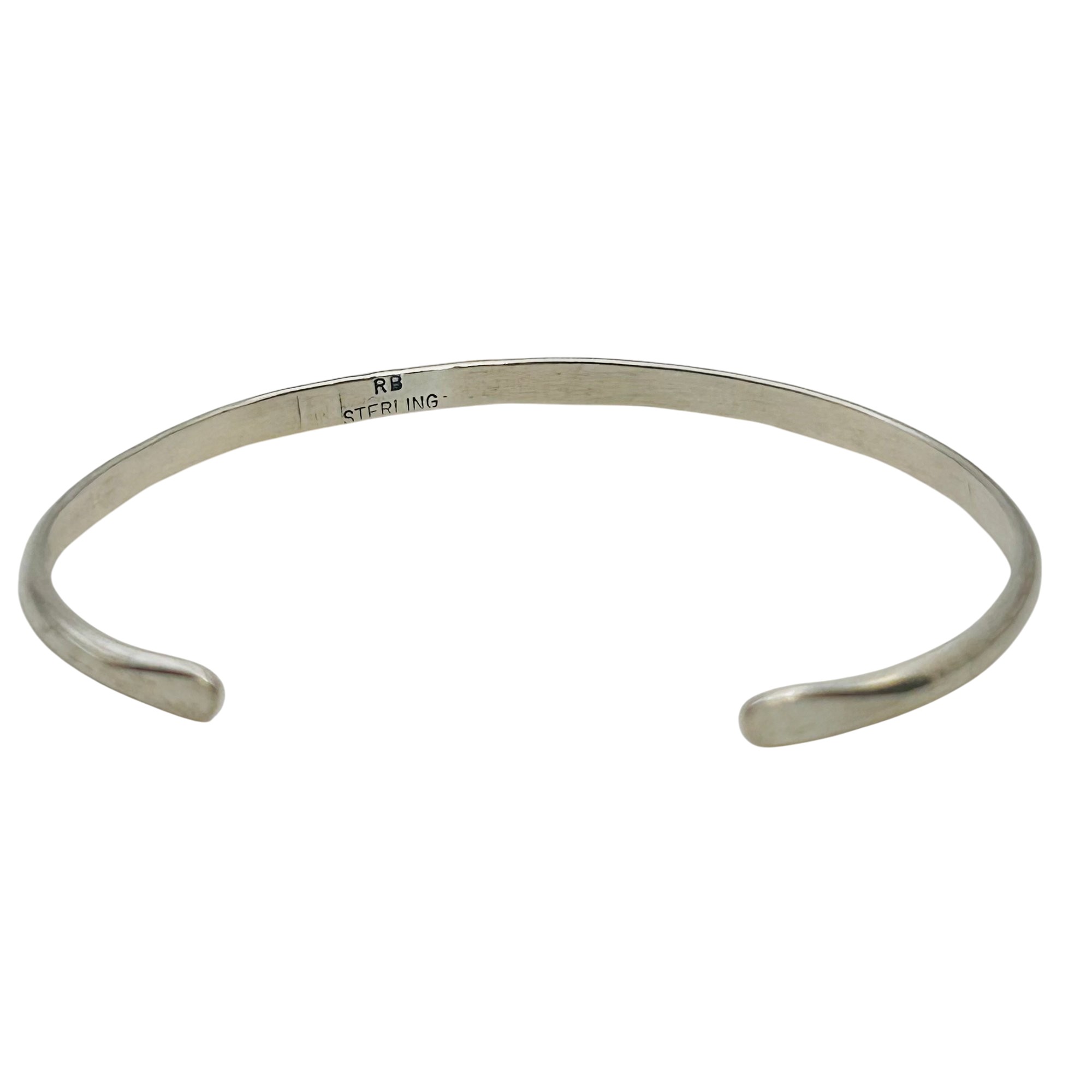 Signed Navajo Sterling Cuff Bracelet