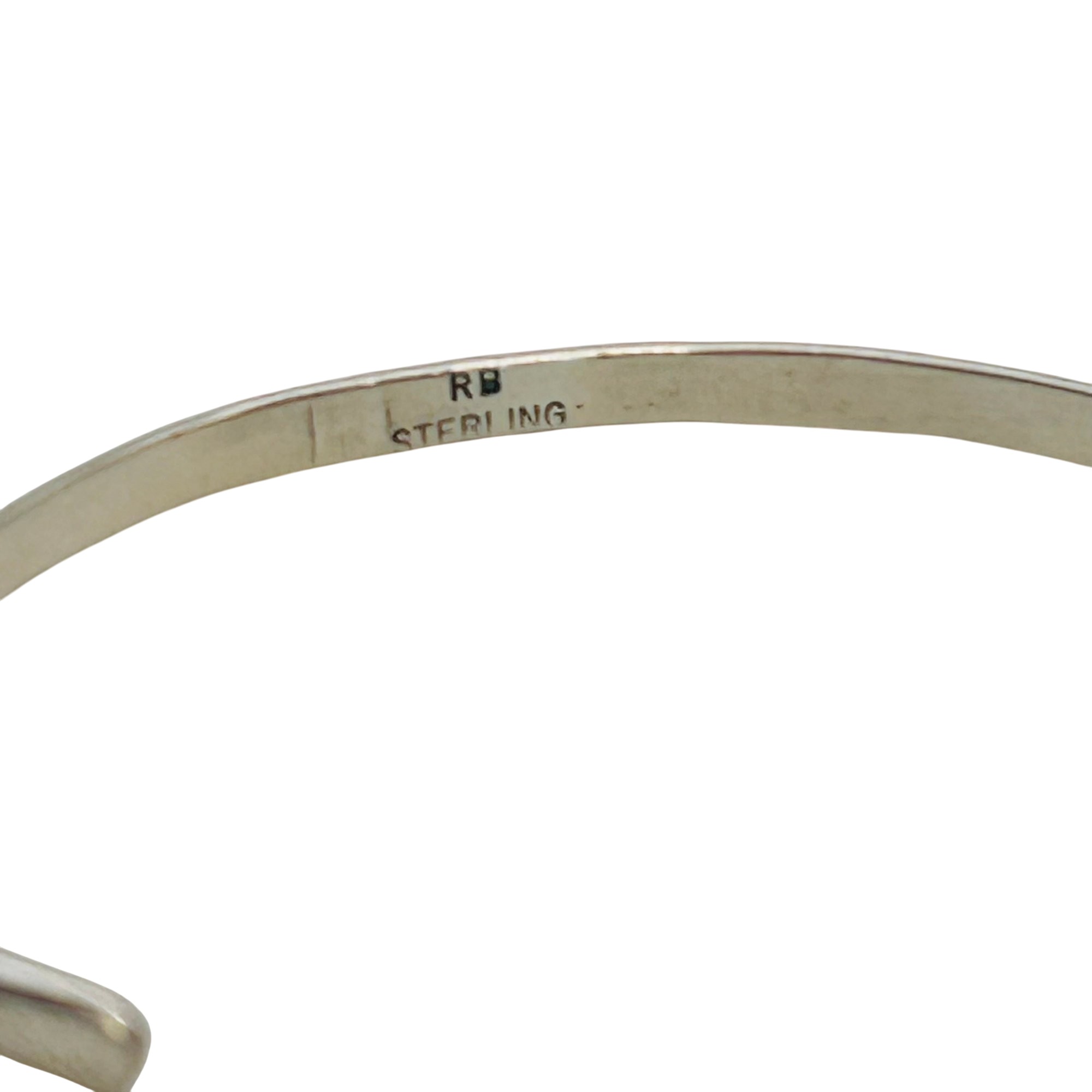 Signed Navajo Sterling Cuff Bracelet