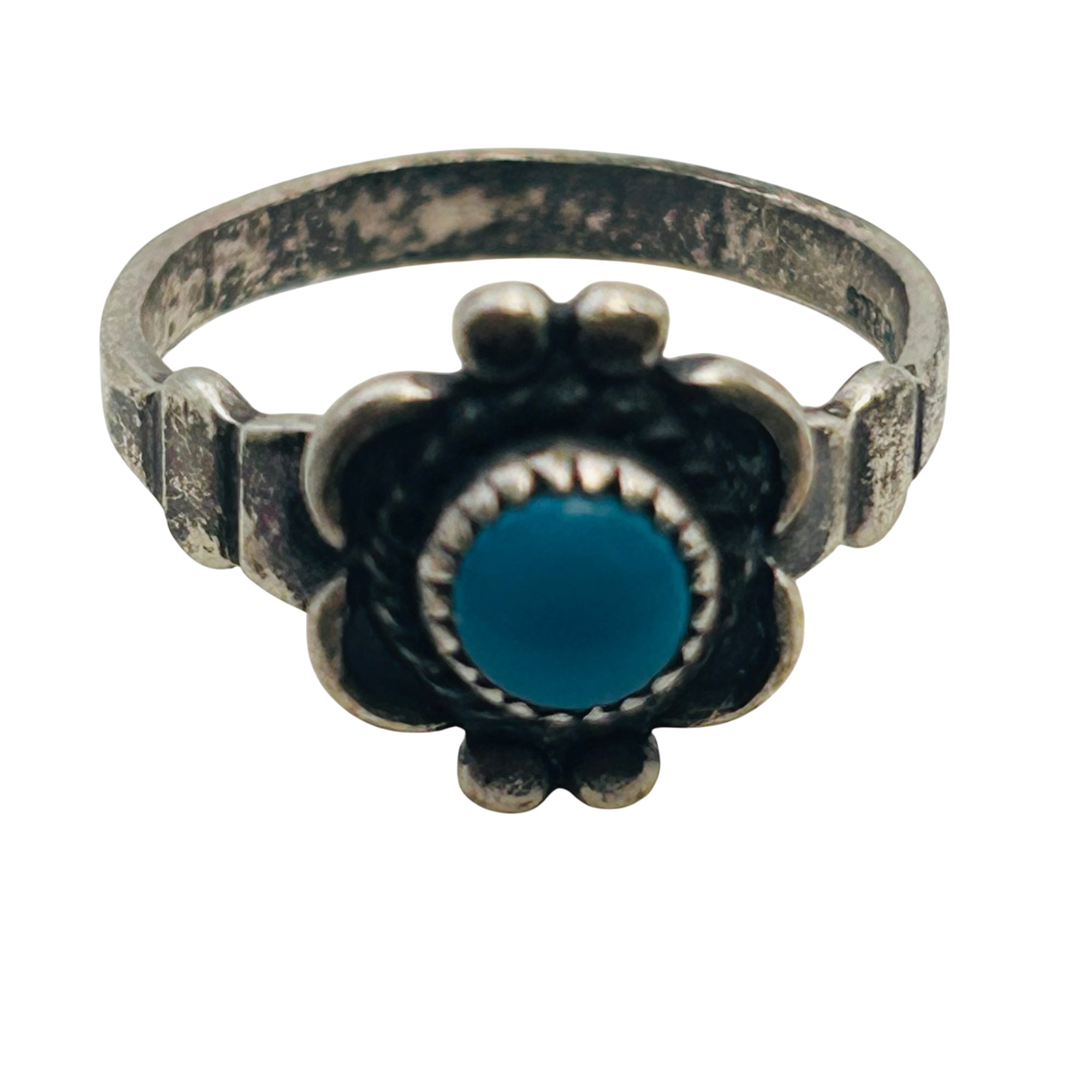 Bell Trading Post Sterling Turquoise Ring Sz 4.5