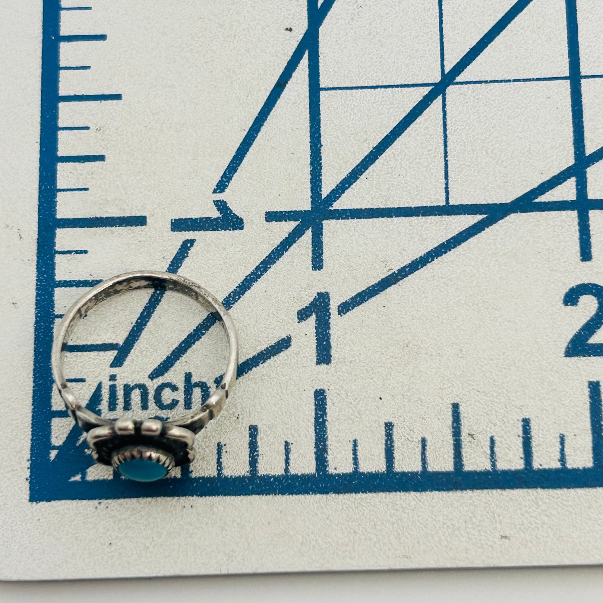 Bell Trading Post Sterling Turquoise Ring Sz 4.5