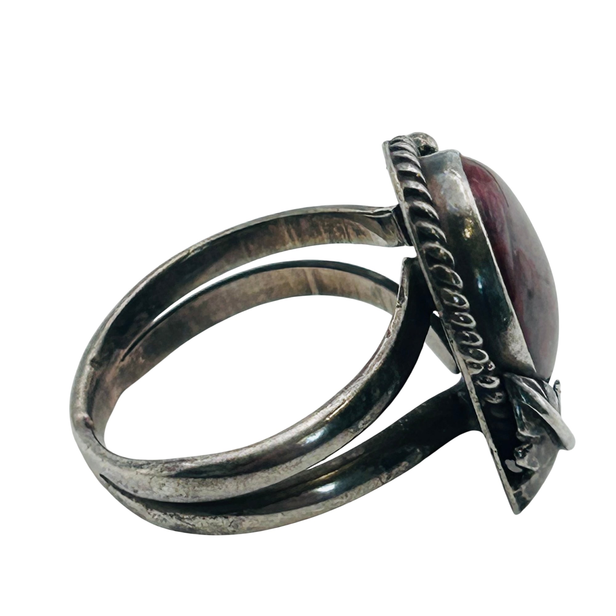 Navajo Sterling Carnelian Ring Sz 7.5g
