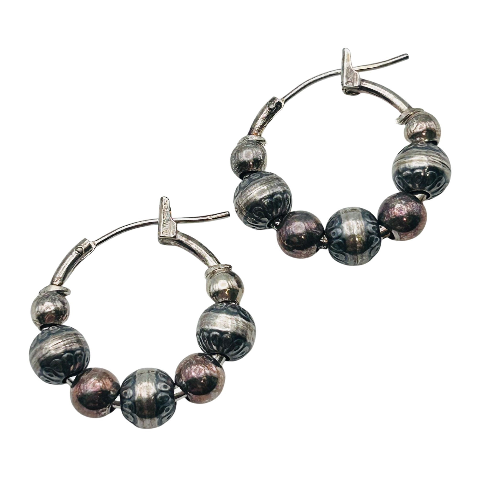 Carolyn Pollack Sterling Hoop Earrings