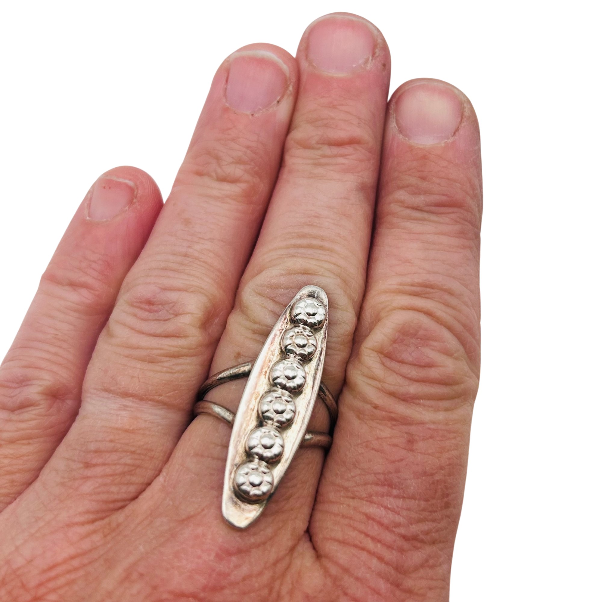 Signed Artisan Sterling Ring Sz 8