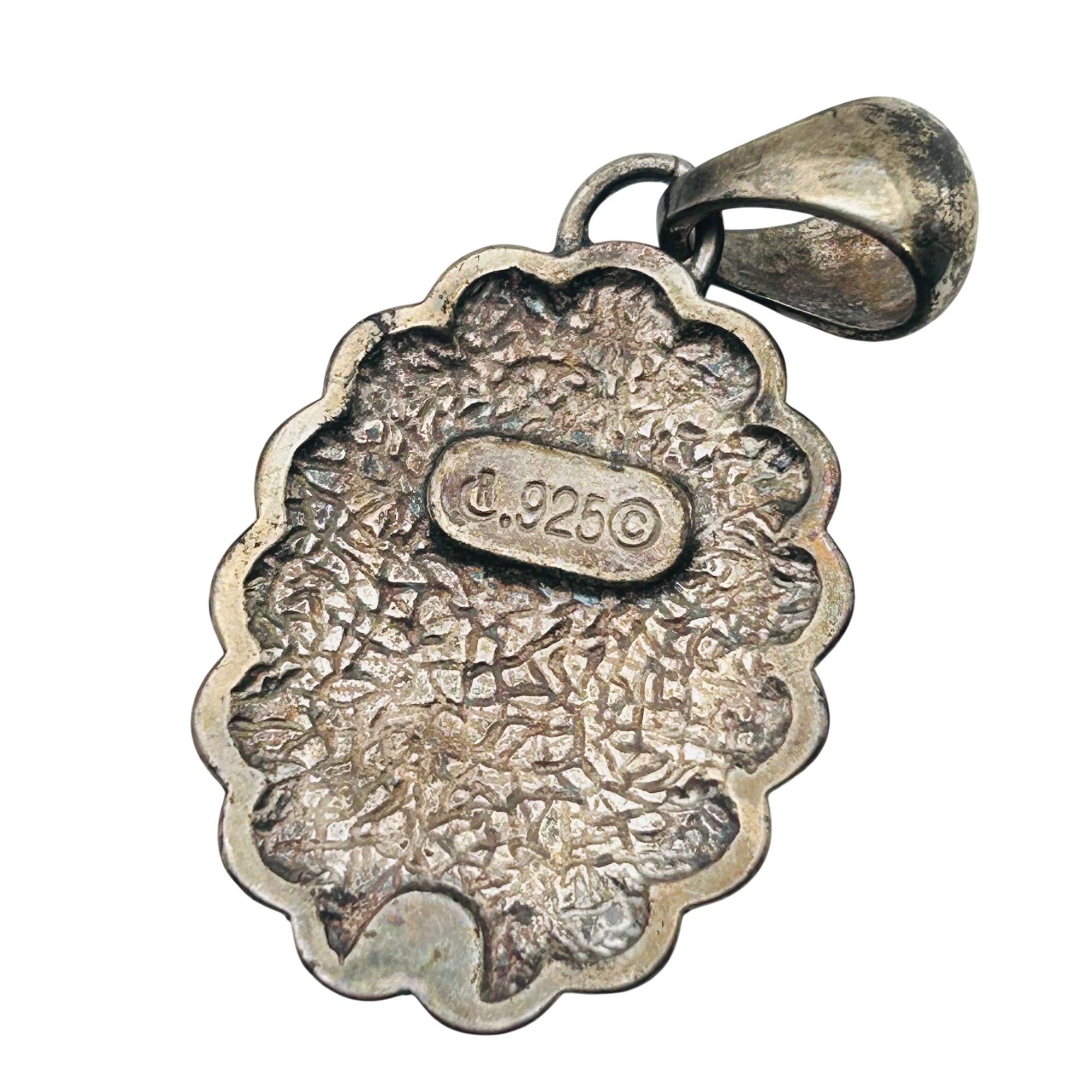 Carolyn Pollack Sterling Sunrise Inlay Stone Pendant