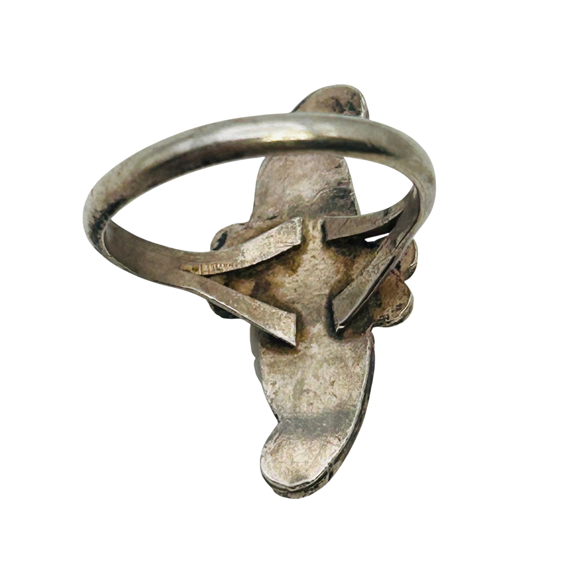 Native Sterling Abalone Ring Sz 4
