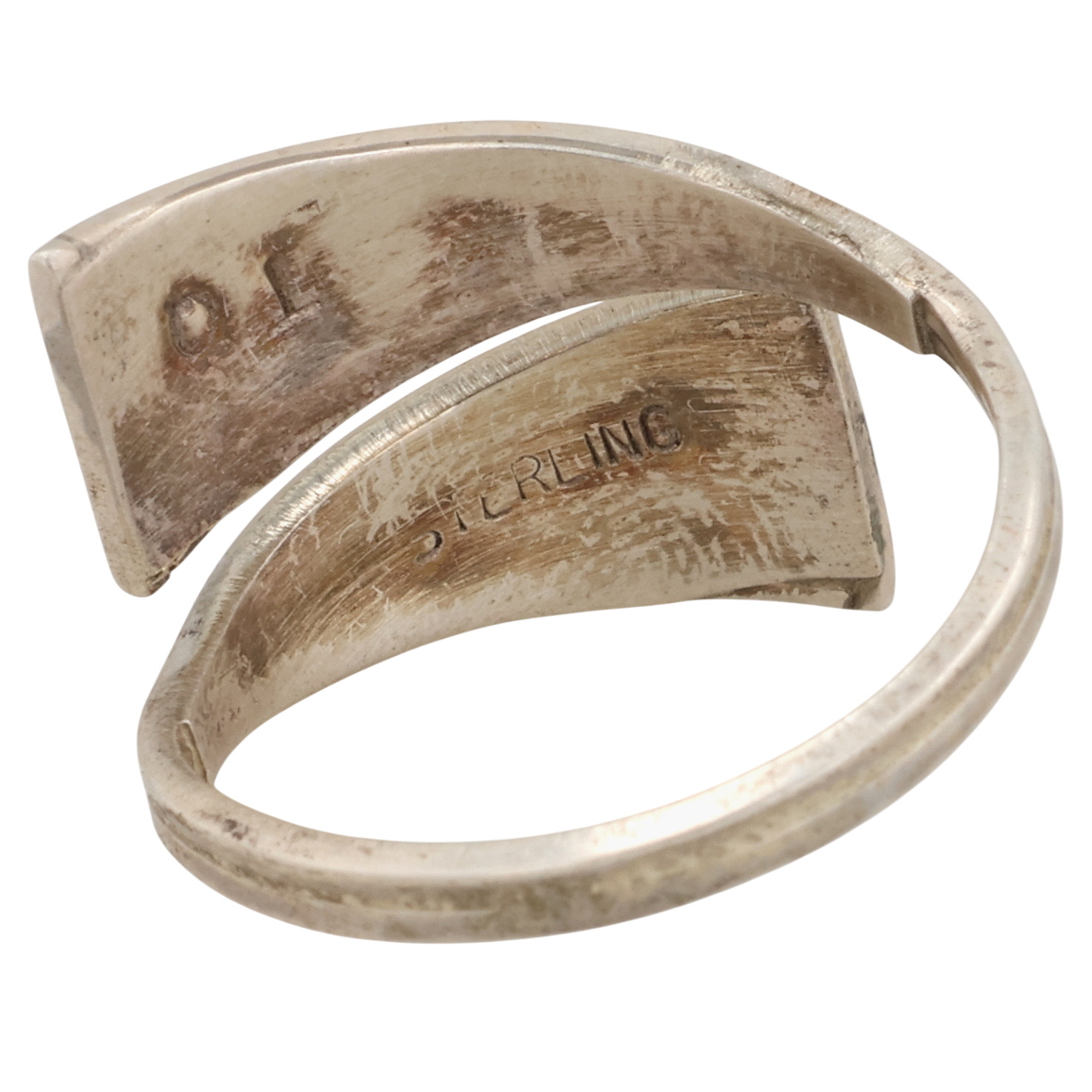 Signed Zuni Sterling Multi-Stone Inlay Adjustable Ring
