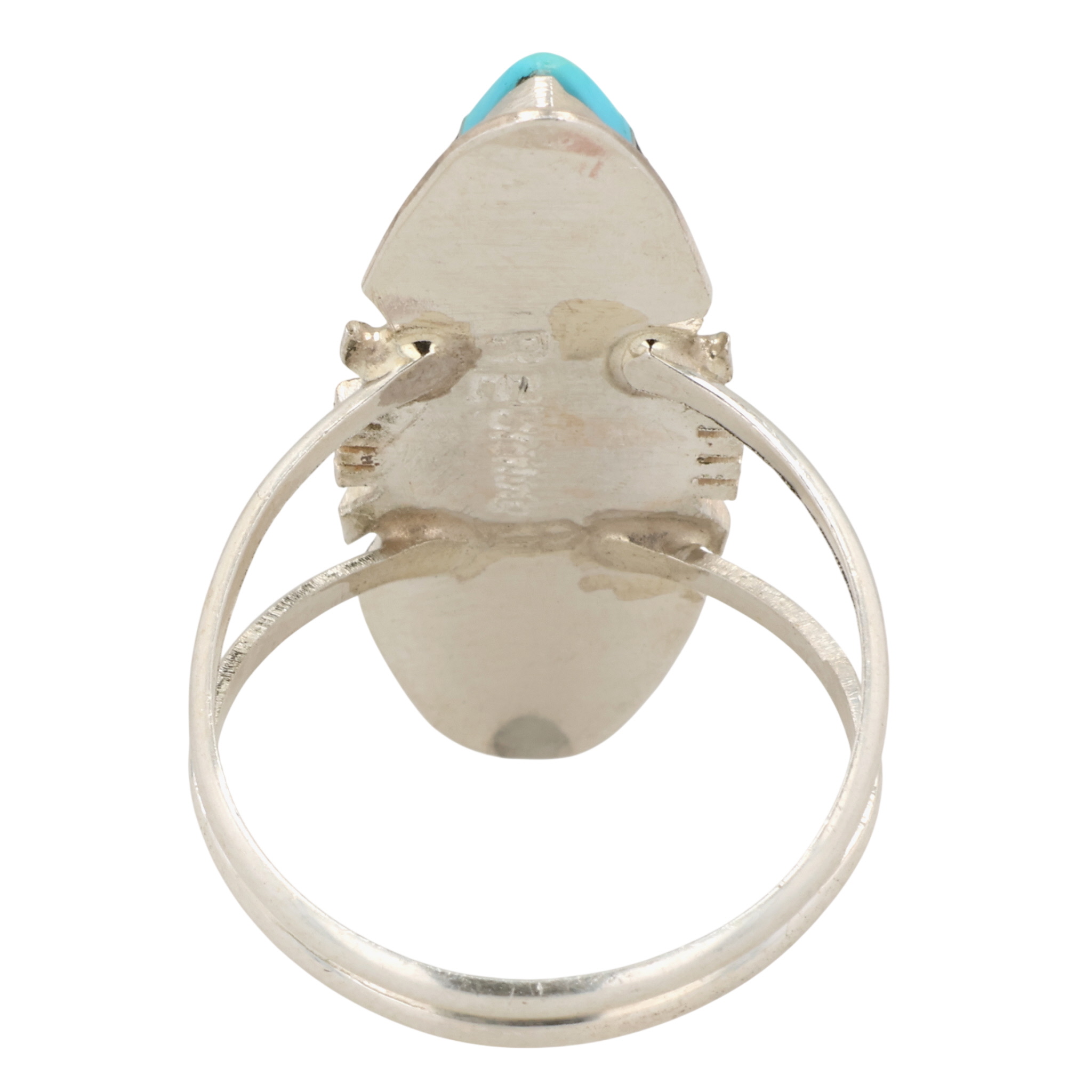 Brandon Etcity Navajo Sterling Multi-Stone Inlay Ring Sz 10