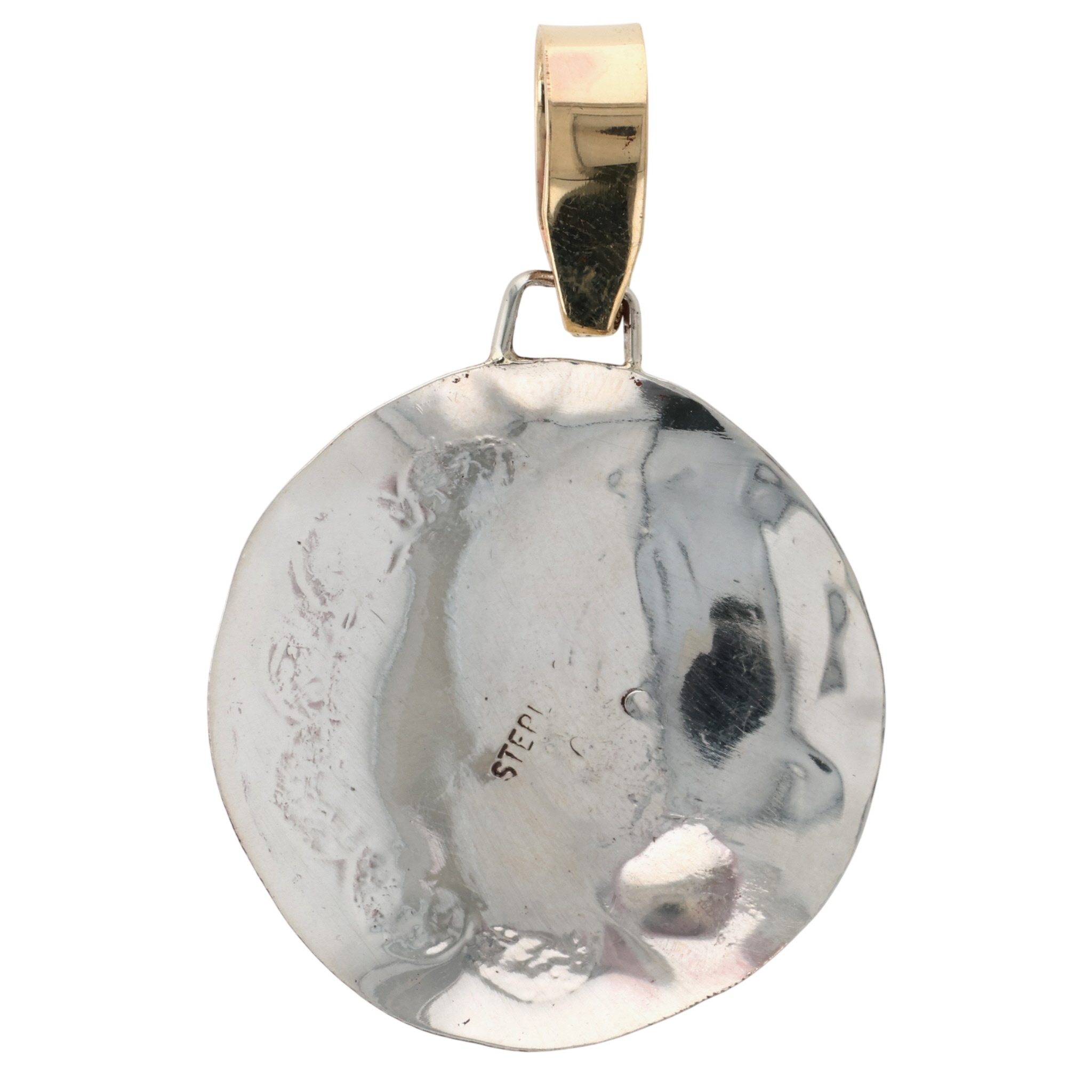 Genevieve Francisco Navajo Sterling Turquoise Bear Paw Pendant