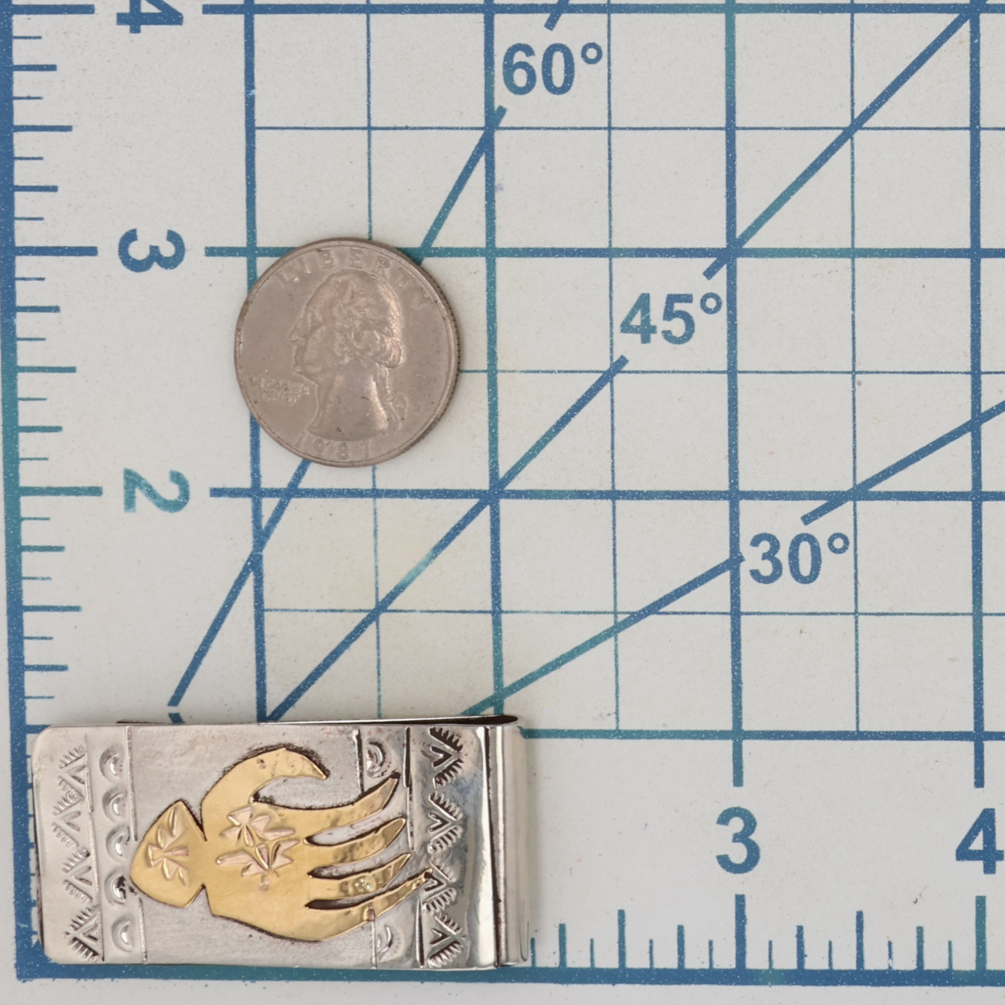 Genevieve Francisco Navajo Sterling Bear Paw Money Clip