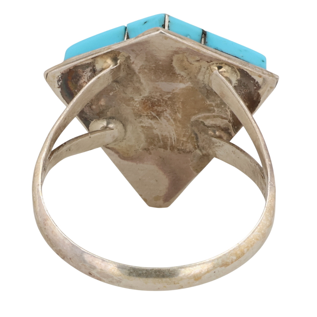 Connie Epaloose Zuni Sterling Multi-Stone Inlay Ring Sz 5.25