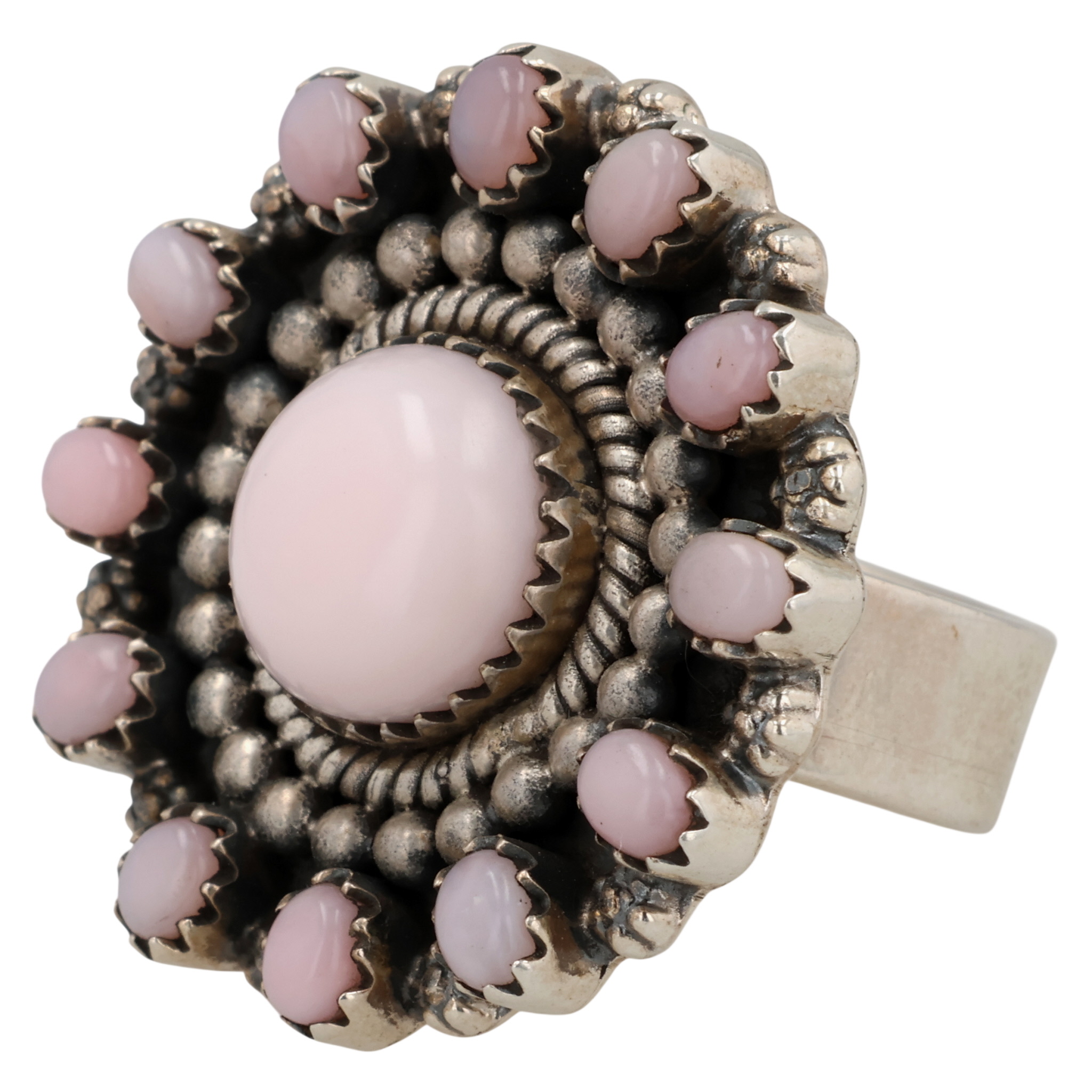 HaDa Collection Sterling Pink Conch Adjustable Ring
