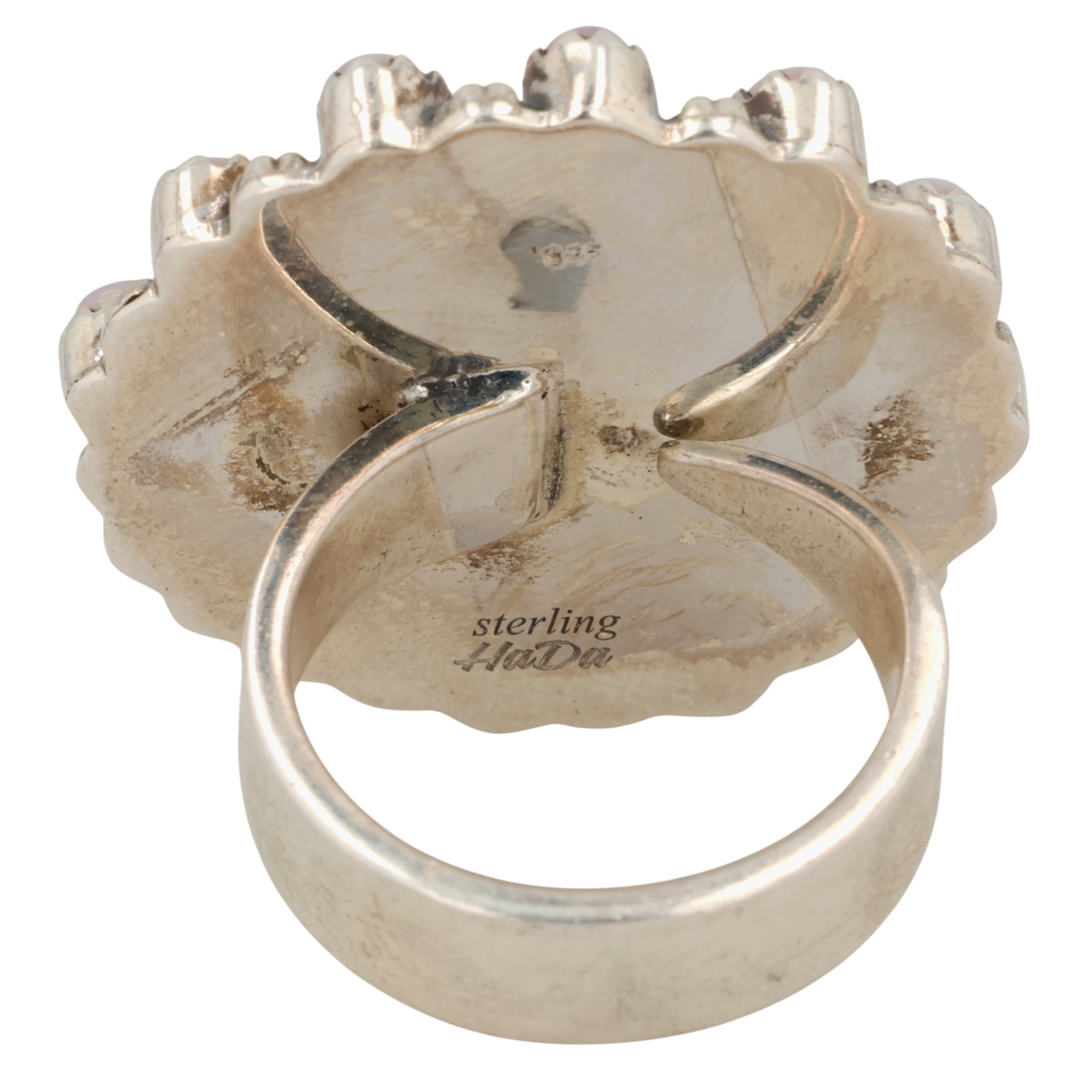 HaDa Collection Sterling Pink Conch Adjustable Ring