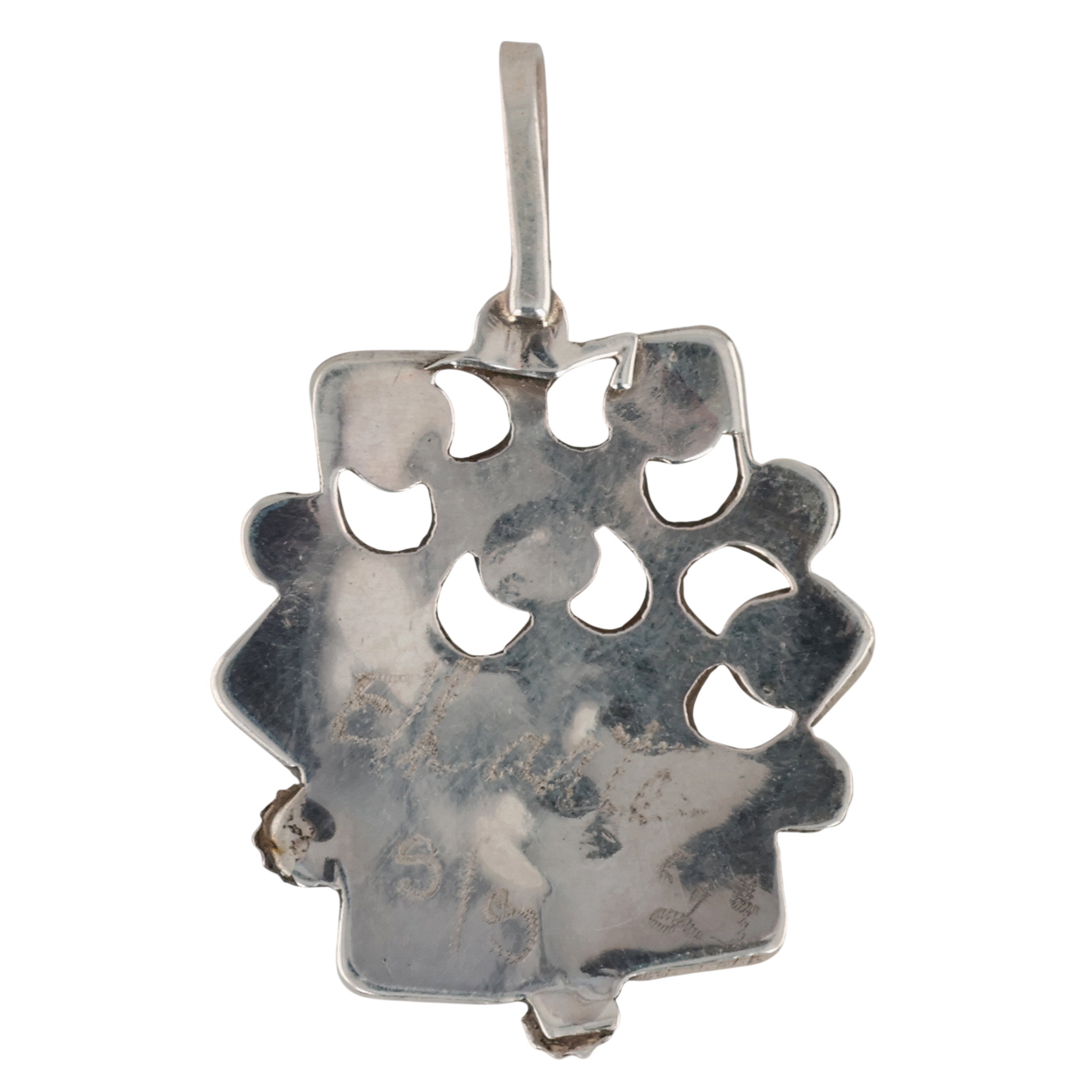 Estella Laate Zuni Sterling Opal Pendant