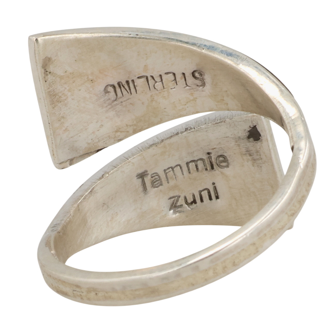 Tammie Qualo Zuni Sterling Multi-Stone Inlay Adjustable Ring