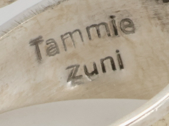 Tammie Qualo Zuni Sterling Multi-Stone Inlay Adjustable Ring