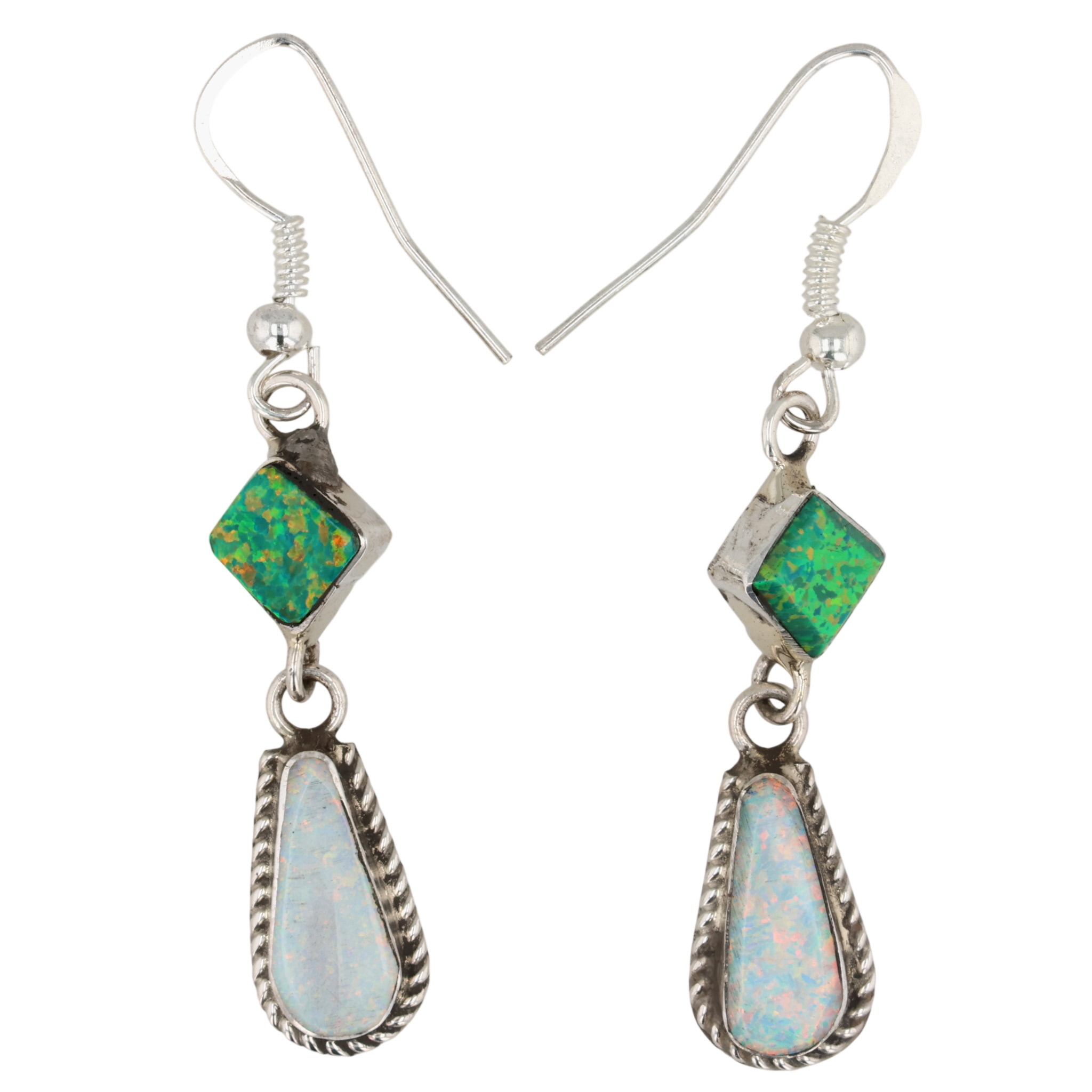 Victor Thompson Navajo Sterling Opal Earrings