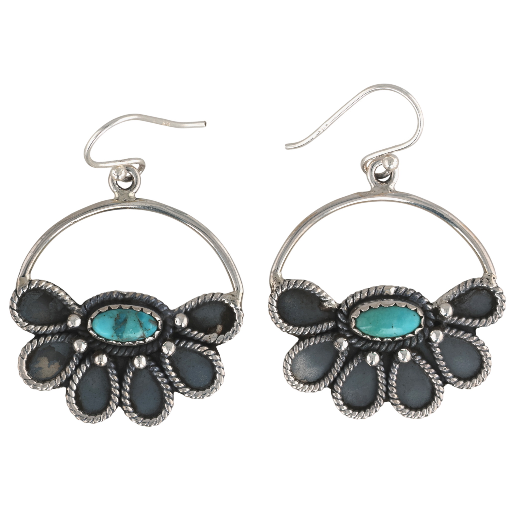 HaDa Collection Sterling Kingman Turquoise Earrings