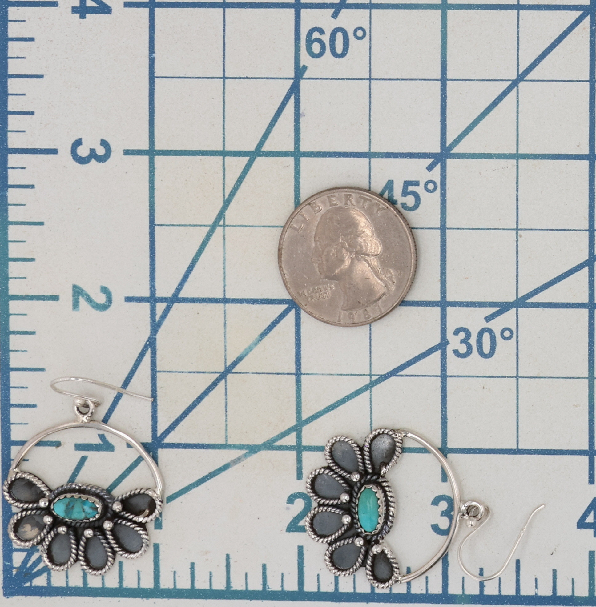 HaDa Collection Sterling Kingman Turquoise Earrings