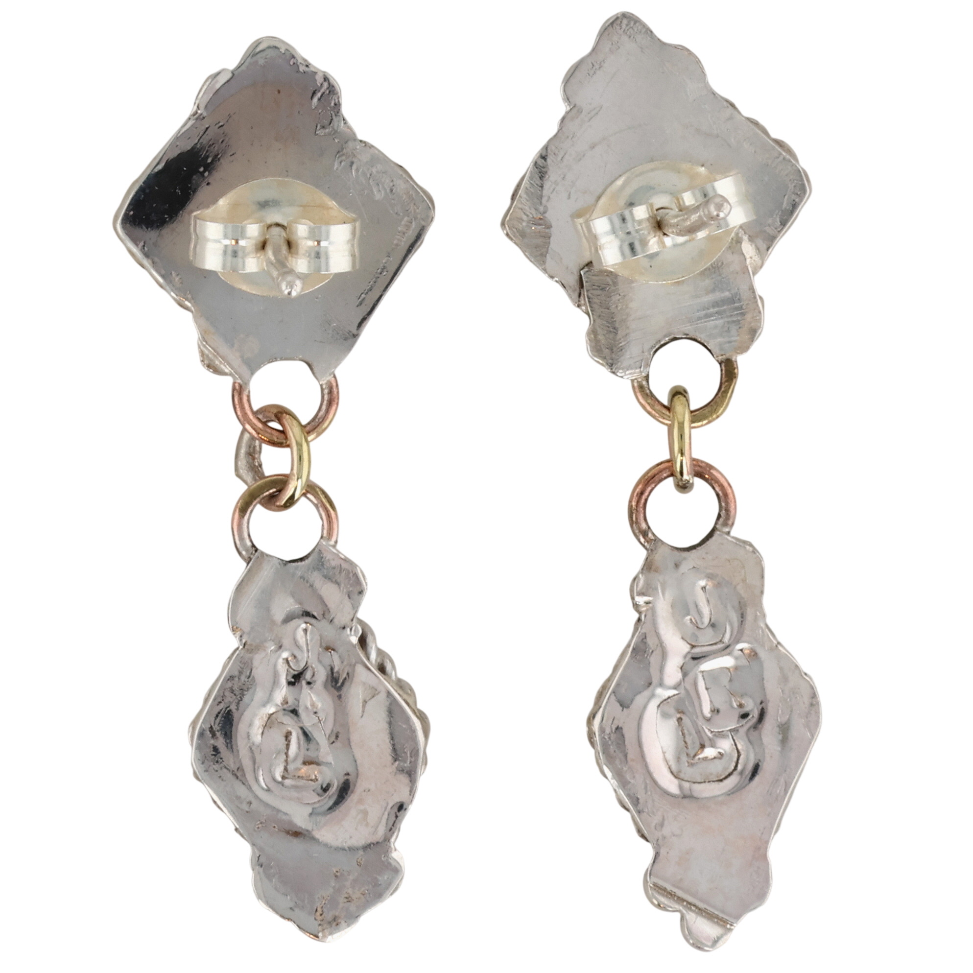 Raquel Booqua Zuni Sterling Wild Horse Magnesite Earrings