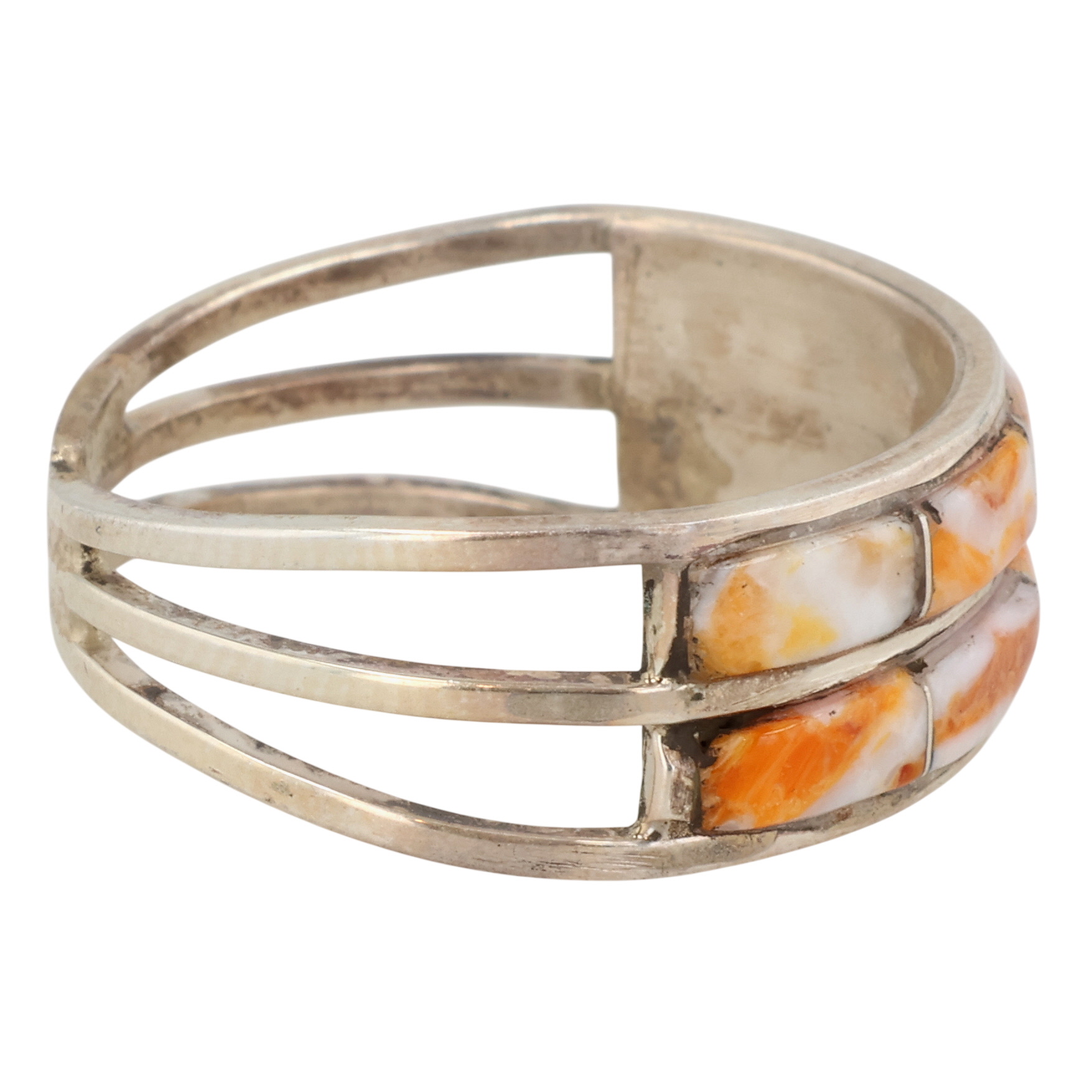 Debbie Johnson Navajo Sterling Spiny Oyster Ring Sz 8