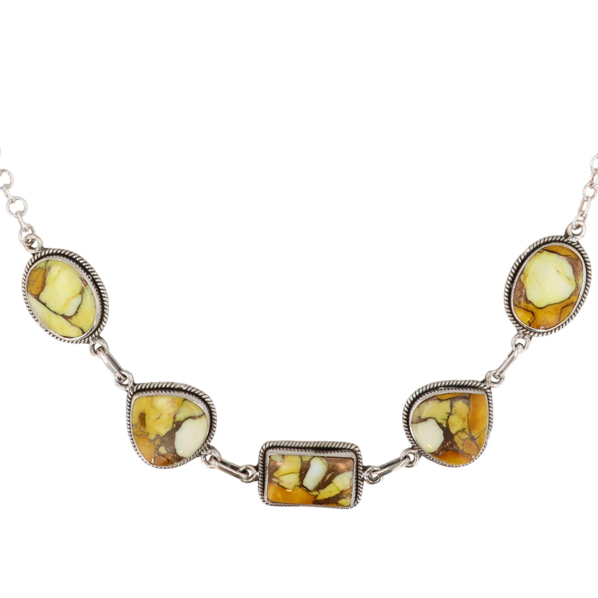 HaDa Collection Sterling Honey Dahlia Link Necklace