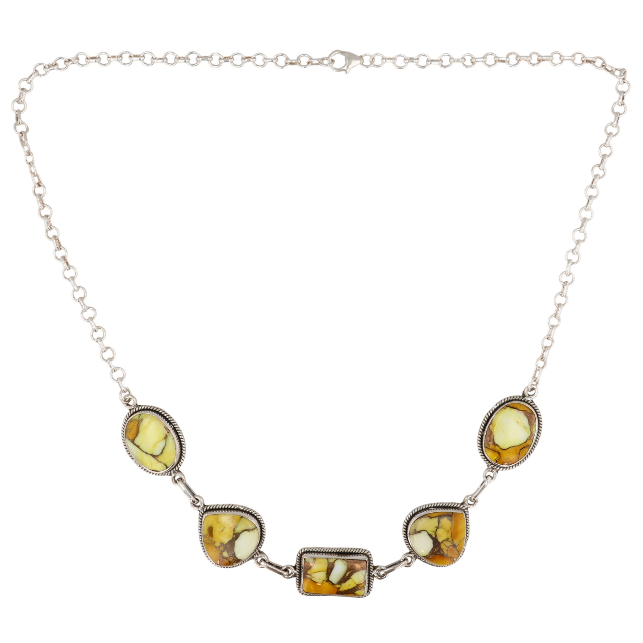 HaDa Collection Sterling Honey Dahlia Link Necklace