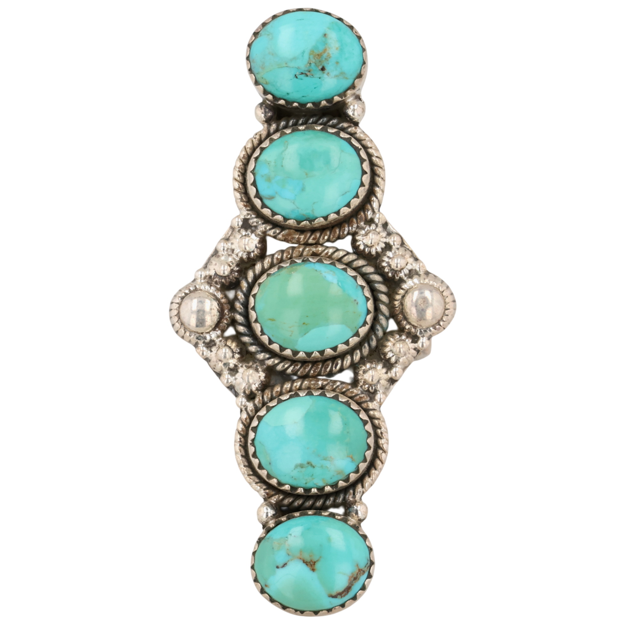 HaDa Collection Sterling Kingman Turquoise Adjustable Ring