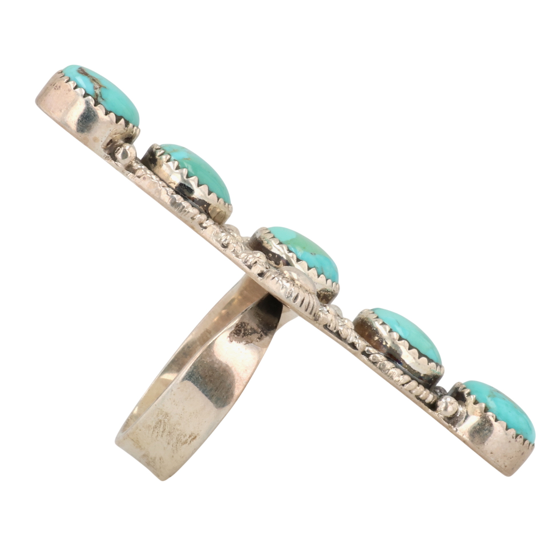 HaDa Collection Sterling Kingman Turquoise Adjustable Ring