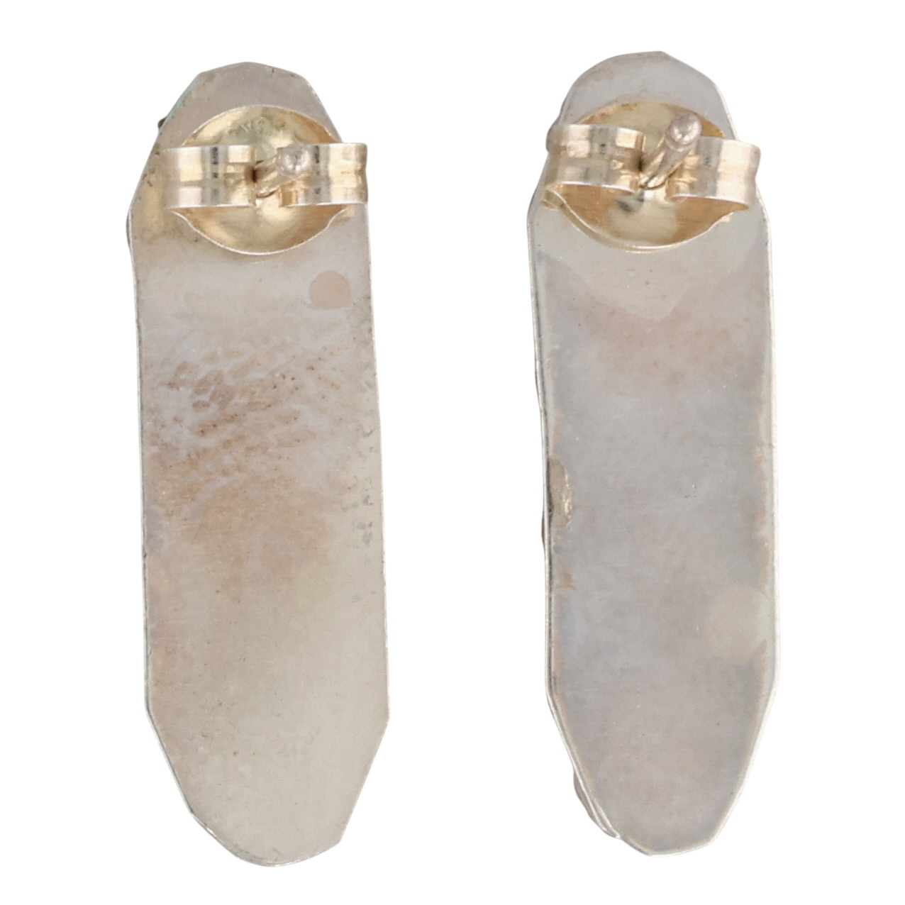 Swain Charley Zuni Sterling Opal Earrings