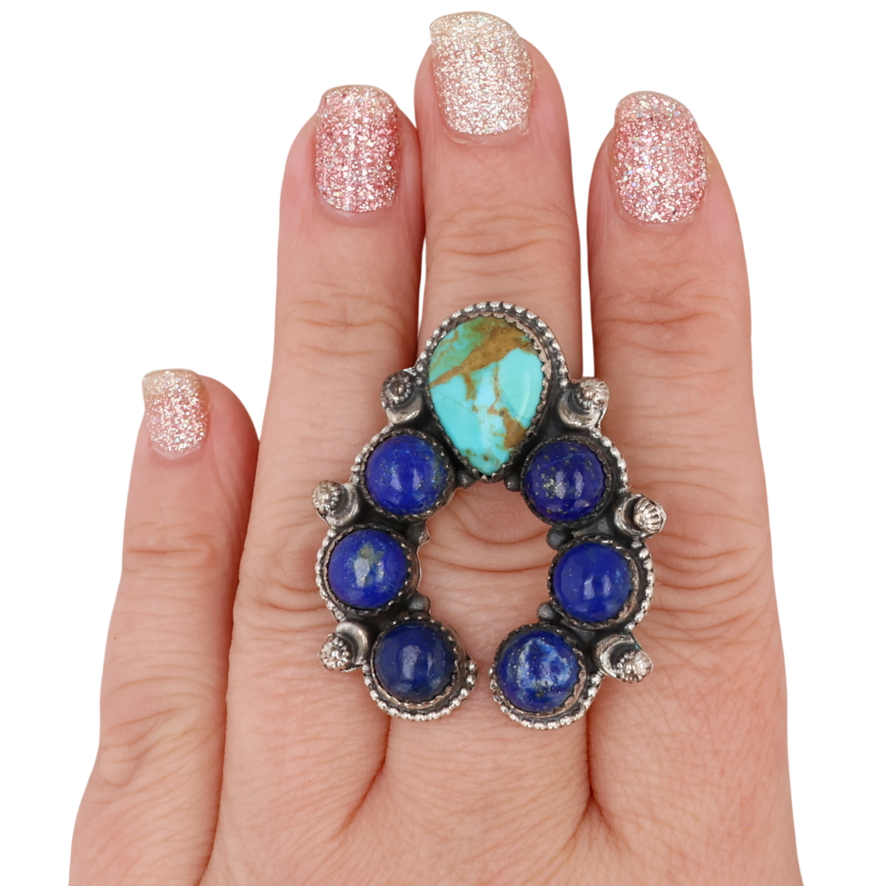HaDa Collection Sterling Multi-Stone Naja Adjustable Ring