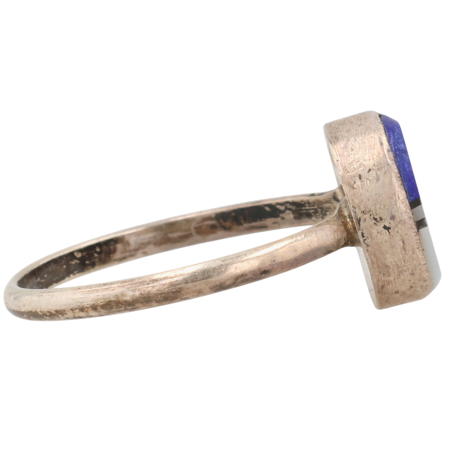 Emerson Vallo Zuni Sterling Multi-Stone Inlay Sunface Ring Sz 5