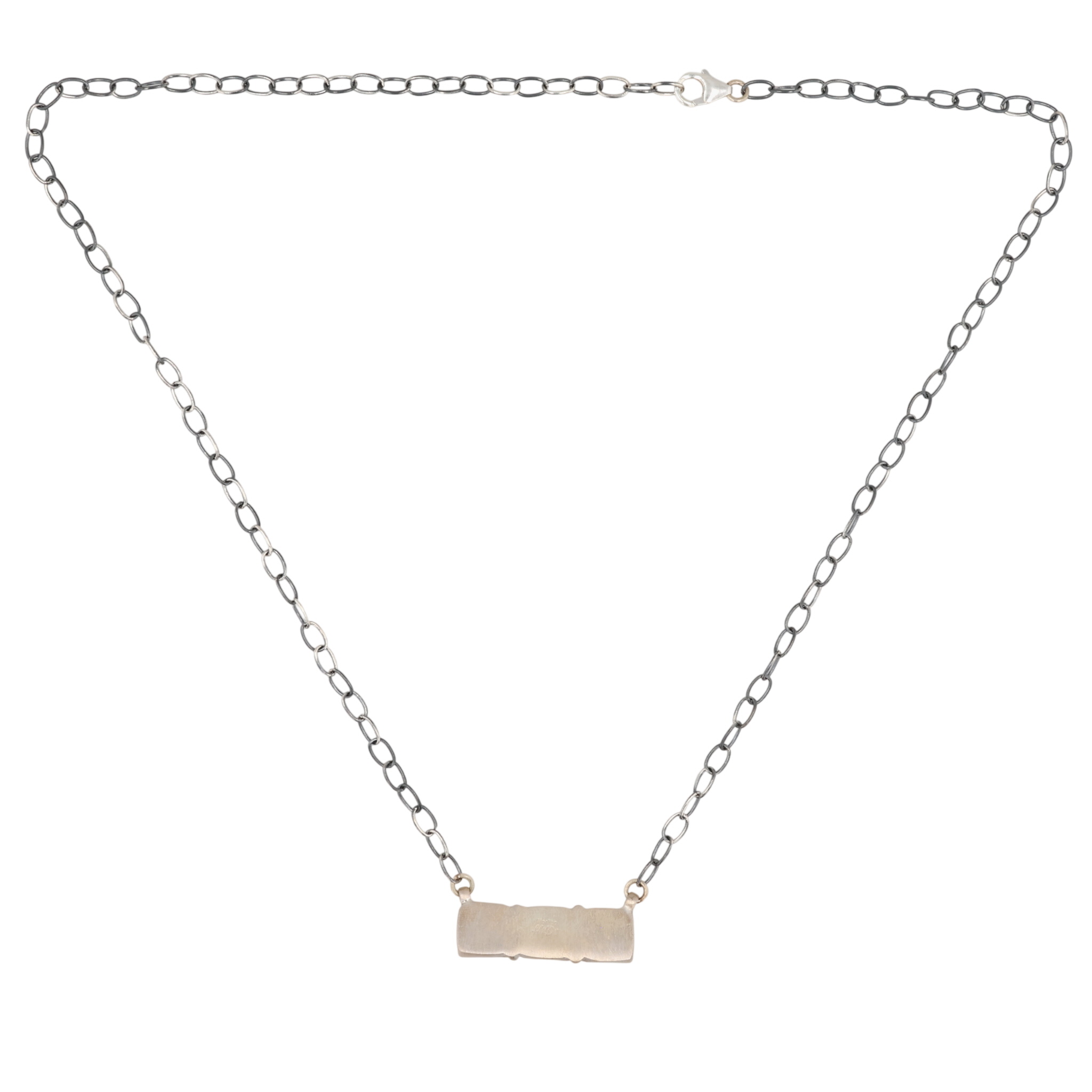 HaDa Collection Sterling Cotton Candy Dahlia Bar Necklace