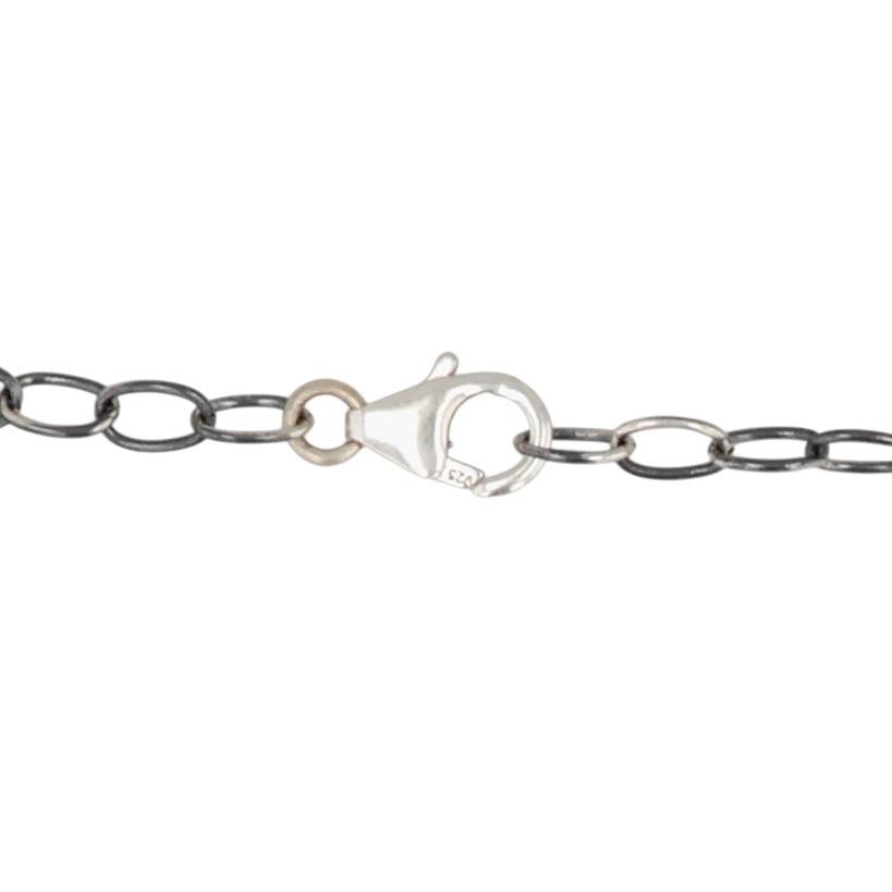 HaDa Collection Sterling Cotton Candy Dahlia Bar Necklace