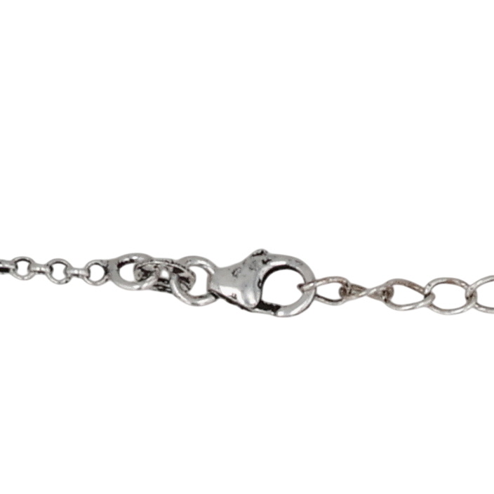 HaDa Collection Sterling Wild Horse Magnesite Crescent Moon Necklace
