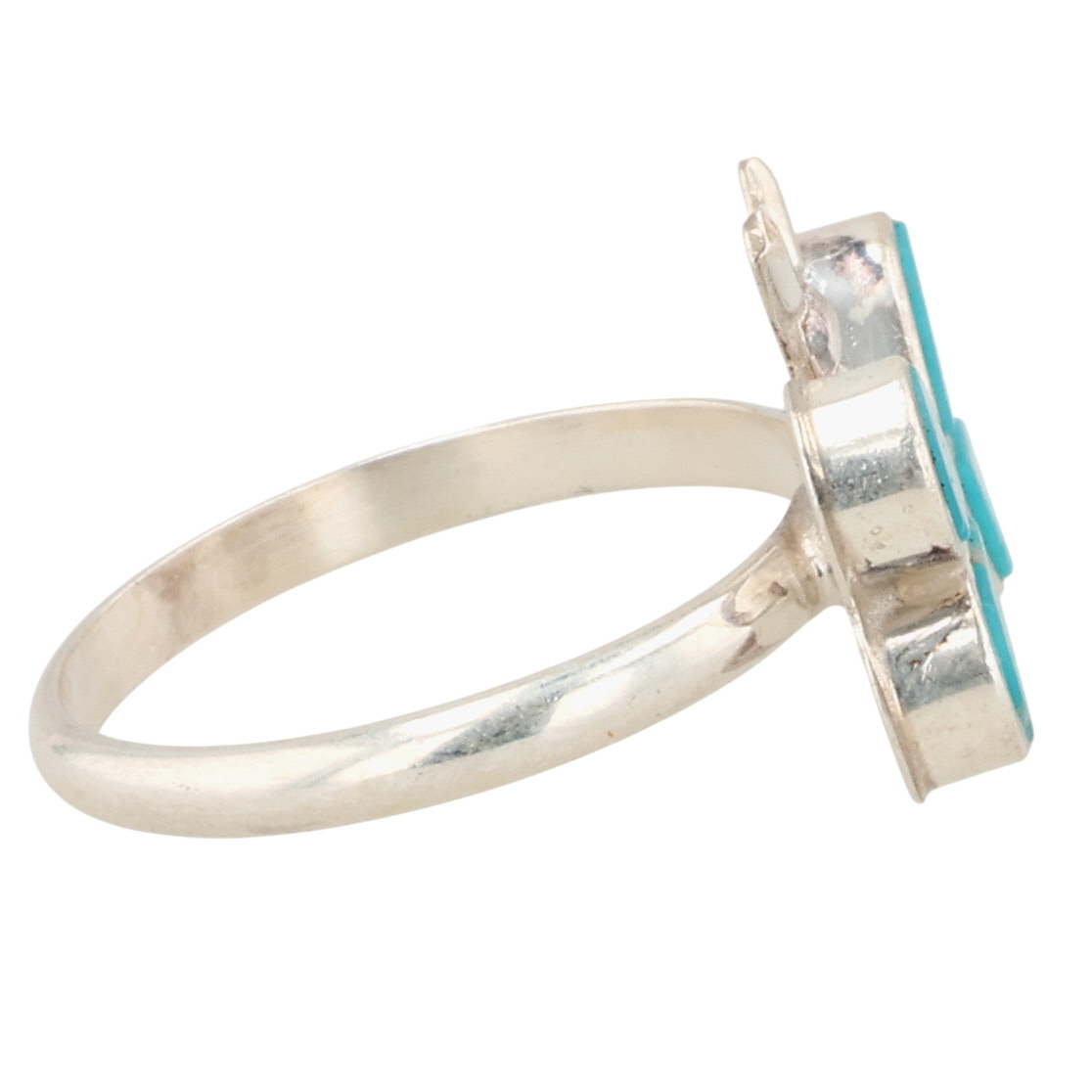 Swain Charley Zuni Sterling Turquoise Butterfly Ring Sz 6