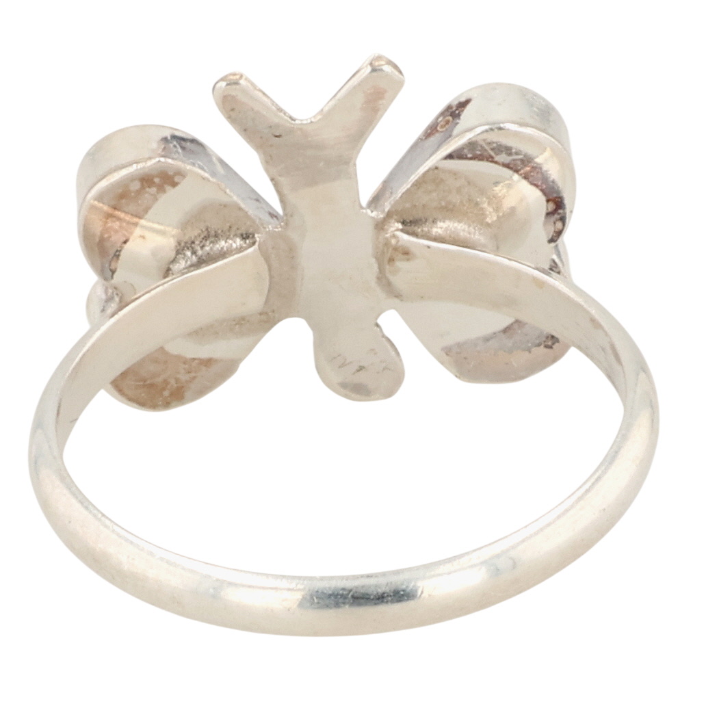 Swain Charley Zuni Sterling Turquoise Butterfly Ring Sz 6