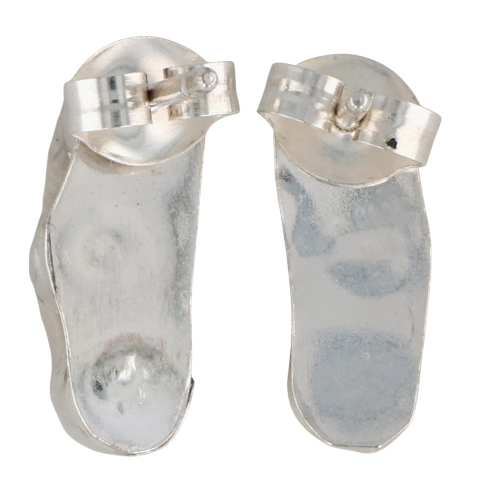 Janice Spencer Zuni Sterling Kingman Turquoise Earrings