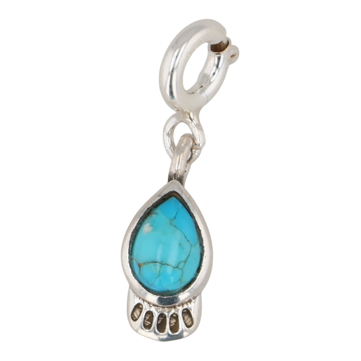 HaDa Collection Sterling Kingman Turquoise Charm
