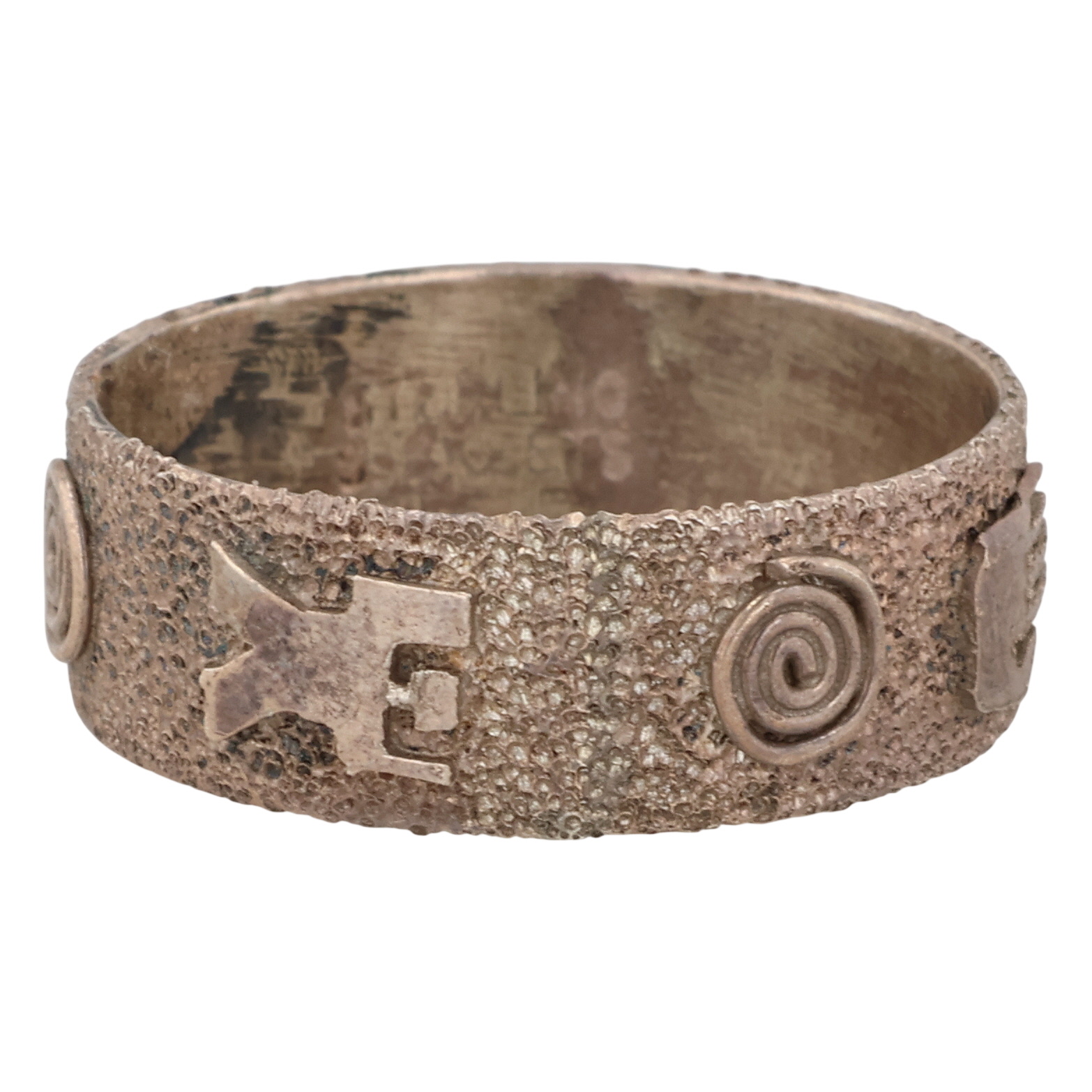 Scott Skeets Navajo Sterling Petroglyph Ring Sz 9.25