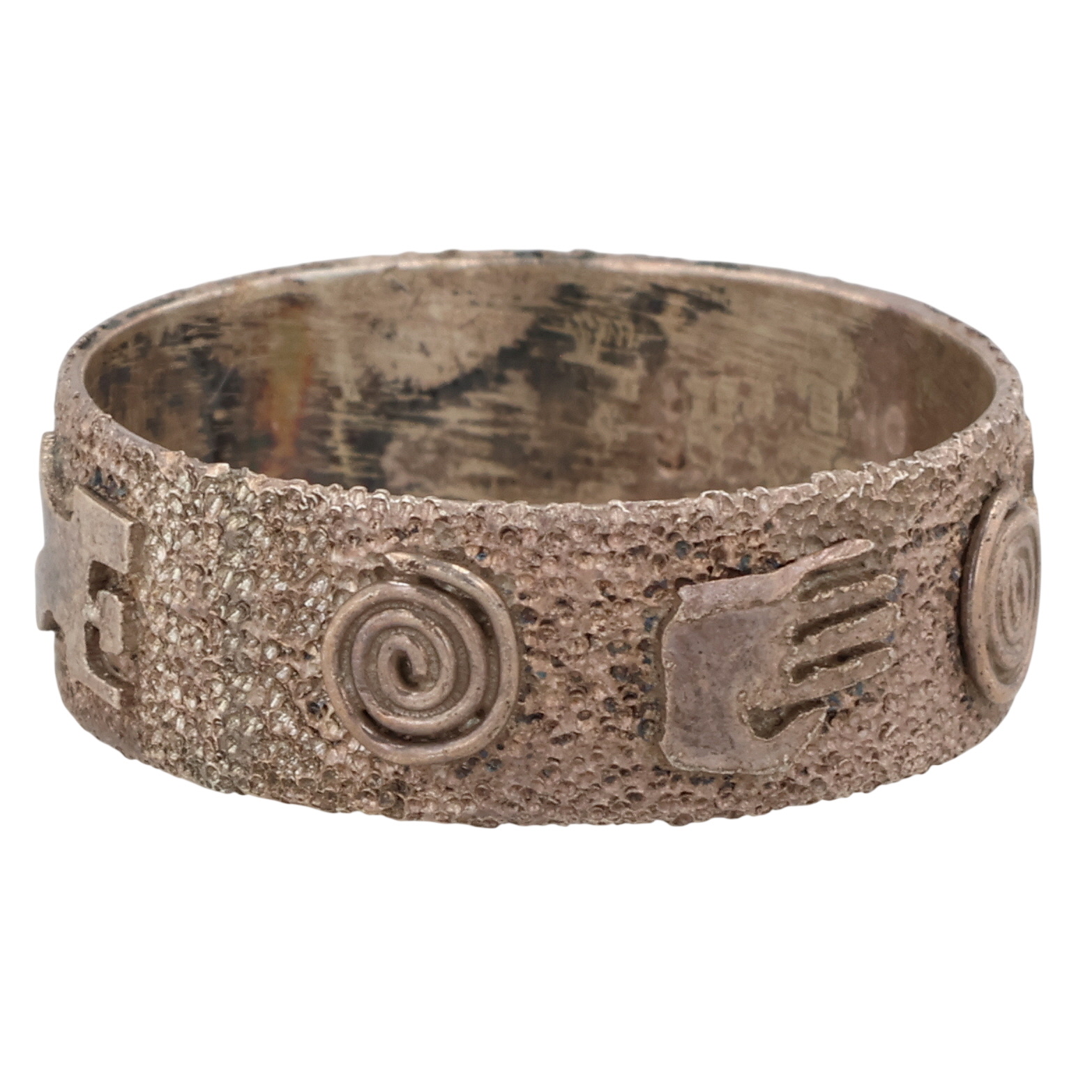 Scott Skeets Navajo Sterling Petroglyph Ring Sz 9.25